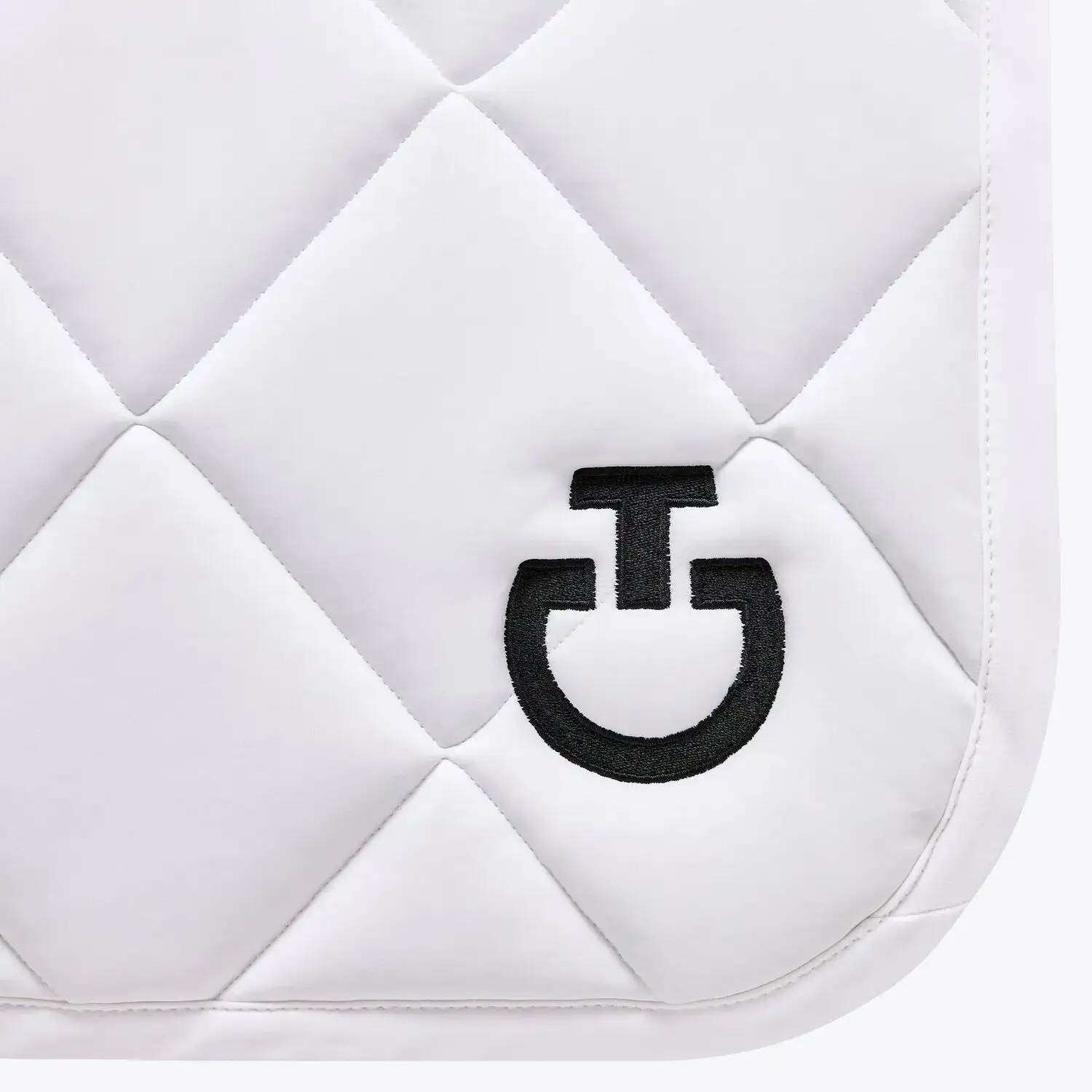 Cavalleria Toscana Dressage horse saddle pad WHITE/KNIT-3