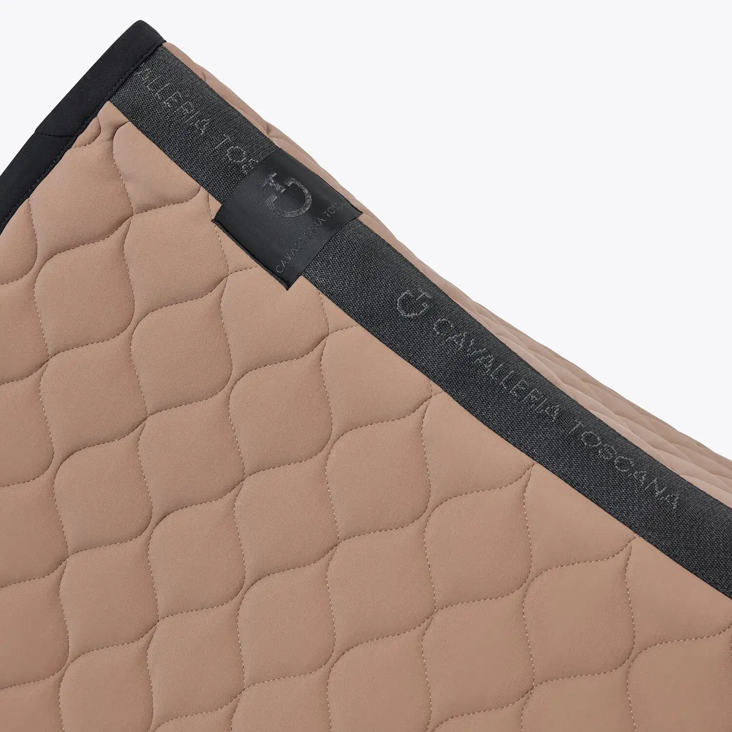 Cavalleria Toscana Circular-quilted dressage saddle pad BISCUIT/BLACK-3