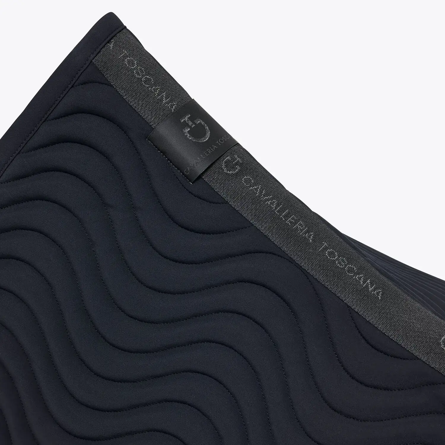 Cavalleria Toscana Quilted cotton dressage saddle pad NAVY-3