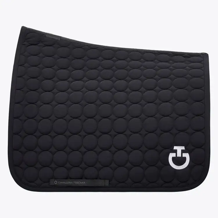 Dressage saddle pad in quilted cotton fabric
