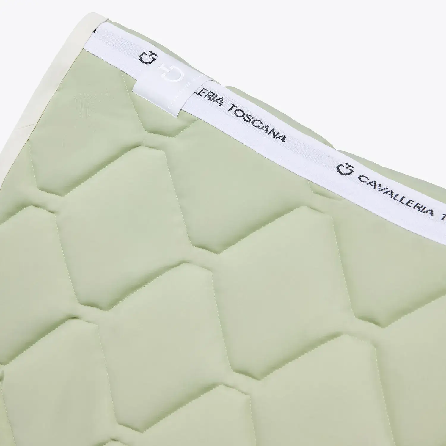 Cavalleria Toscana Ct Orbit Quilted dressage Saddle Pad PISTACHIO / Off-White-3