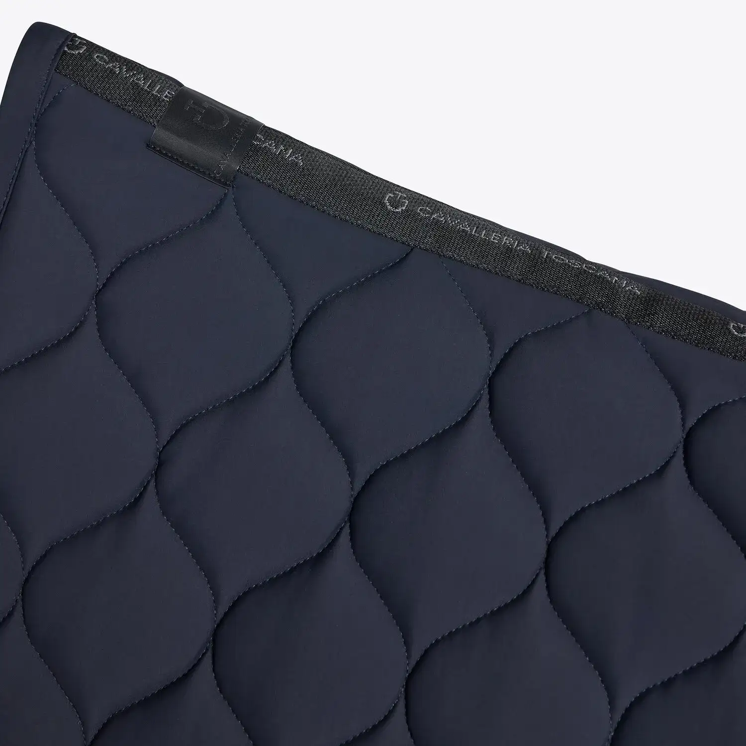 Cavalleria Toscana Circular-quilted jumping saddle pad DARK BLUE/DARK BLUE-2