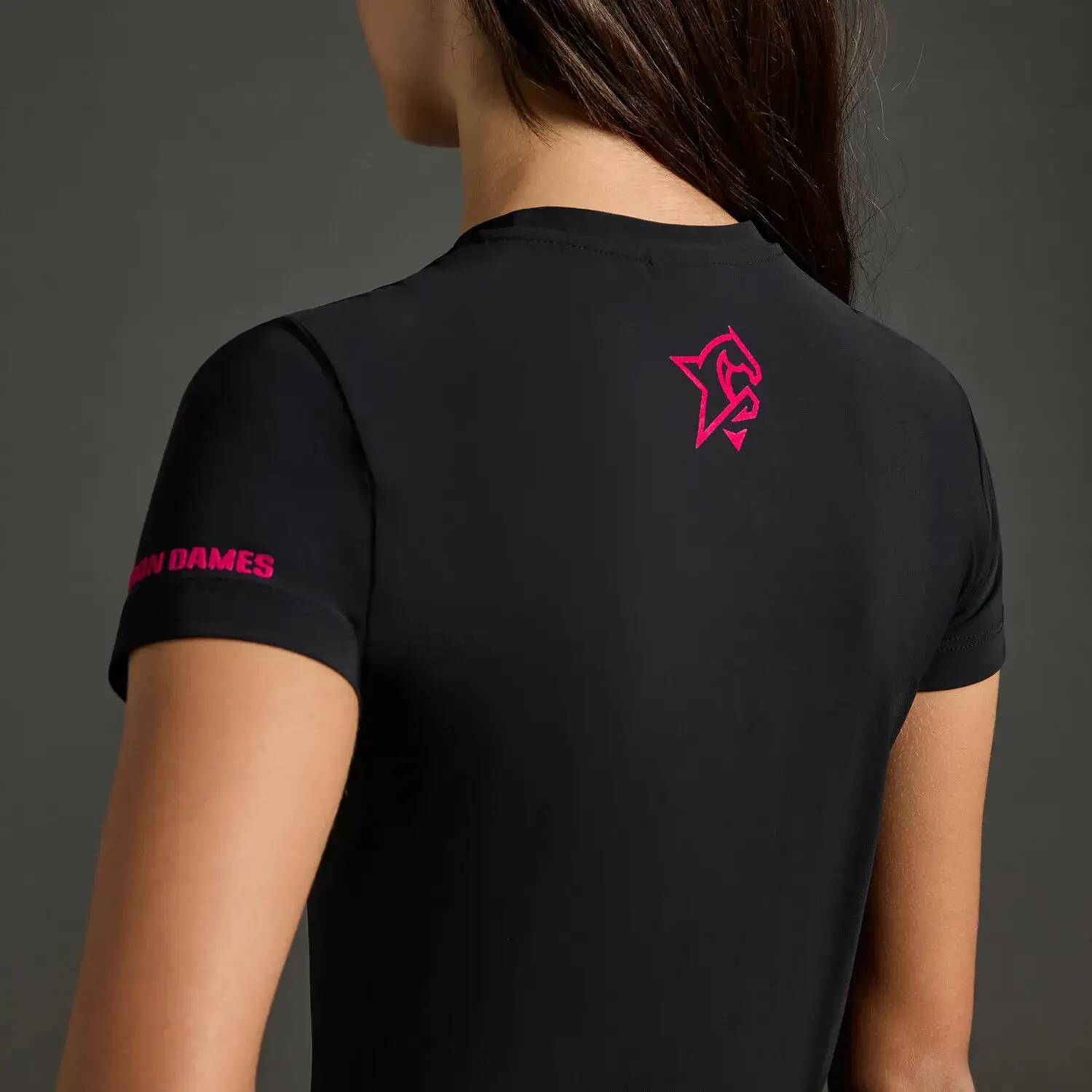 Cavalleria Toscana Girl's t-shirt CT x Iron Dames BLACK / PINK-5
