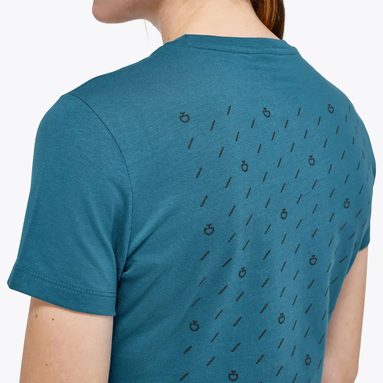 Cavalleria Toscana Woman's cotton t-shirt DEEP SEA BLUE-4