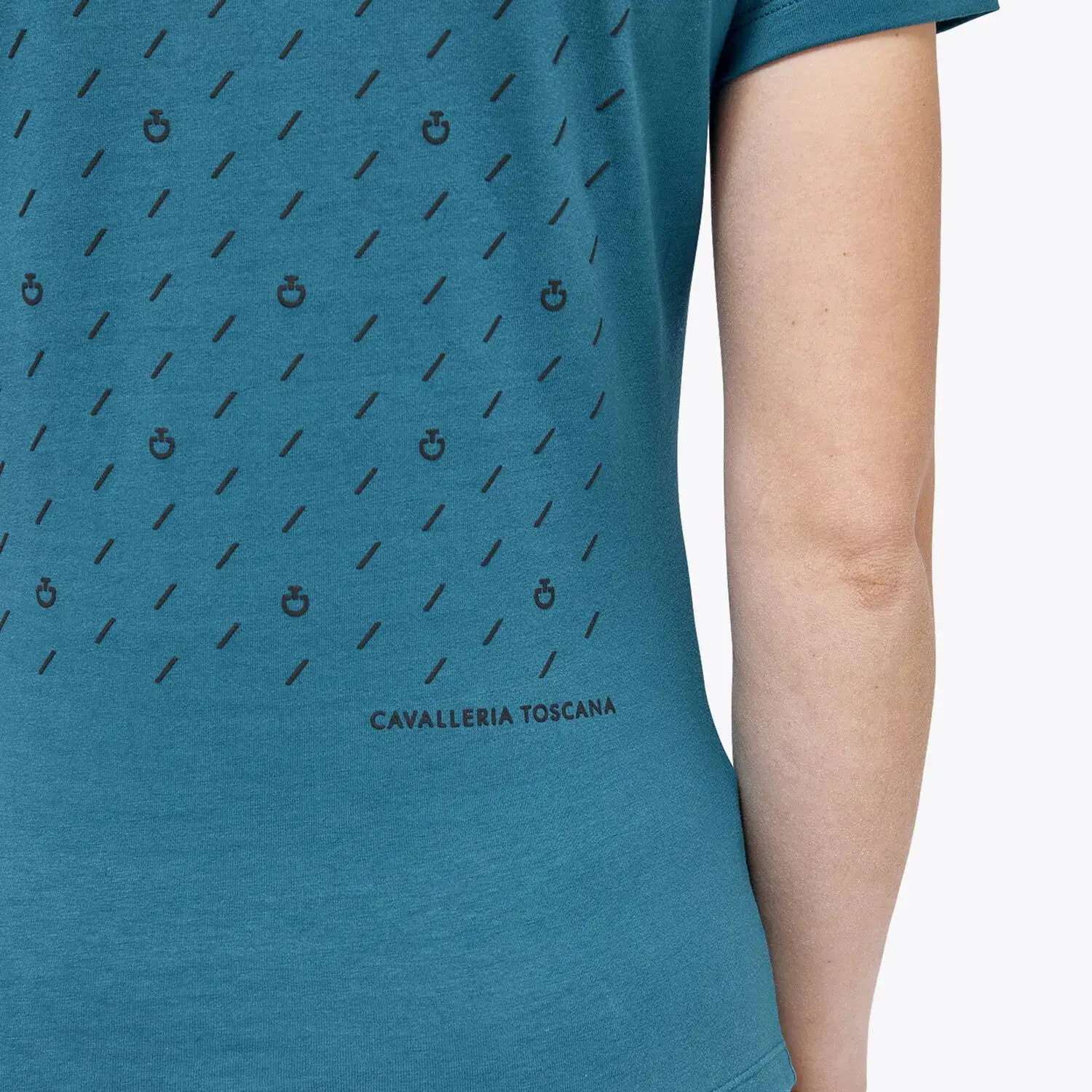 Cavalleria Toscana Woman's cotton t-shirt DEEP SEA BLUE-5