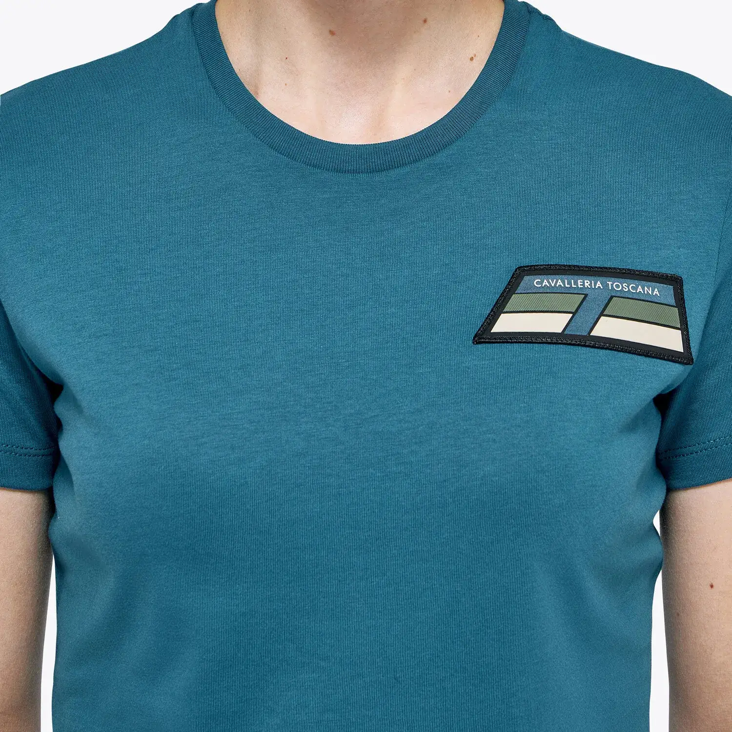 Cavalleria Toscana Woman's cotton t-shirt DEEP SEA BLUE-6
