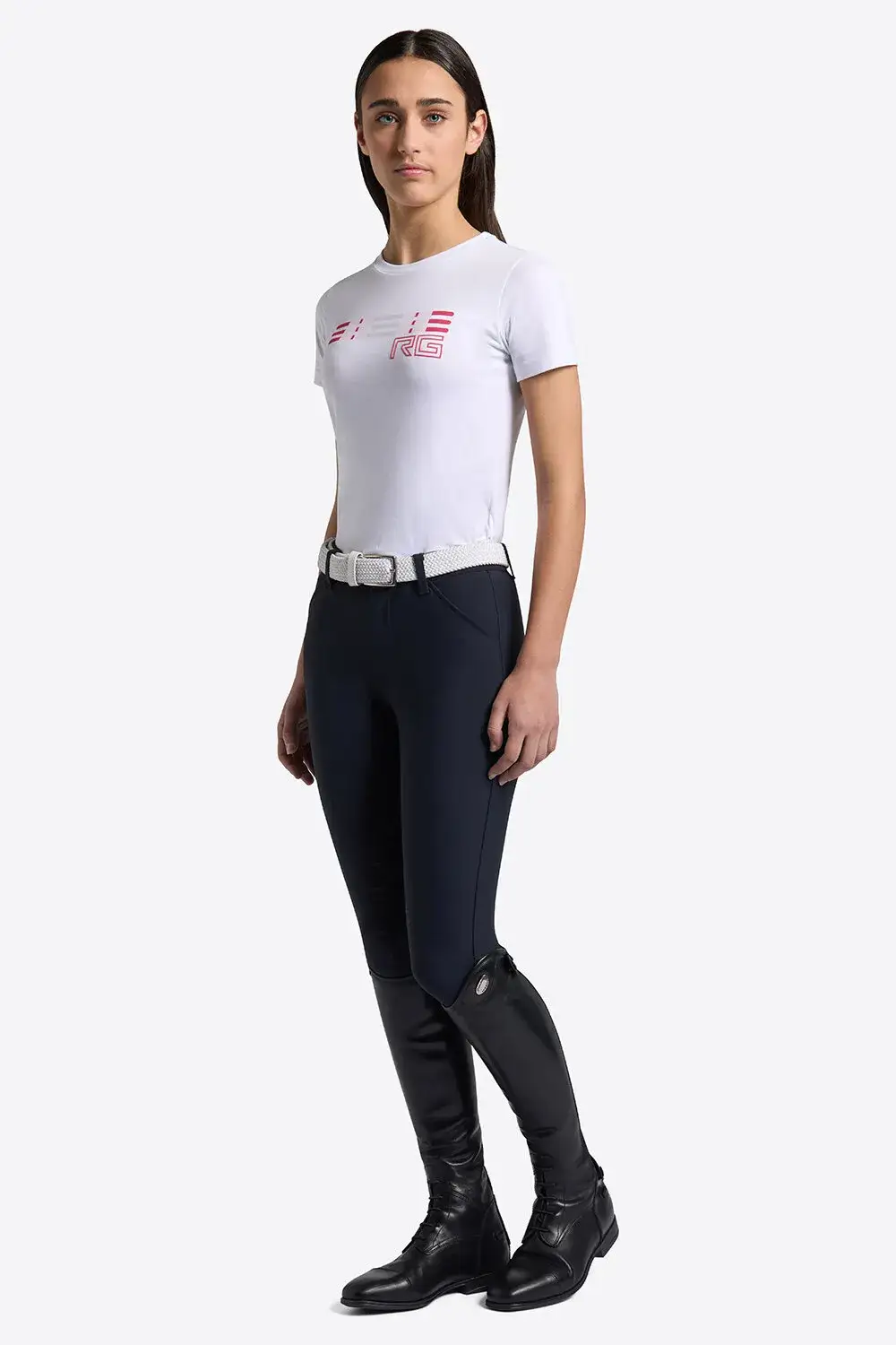Rider's Gene T-shirt Rider's Gene da bambina WHITE-1