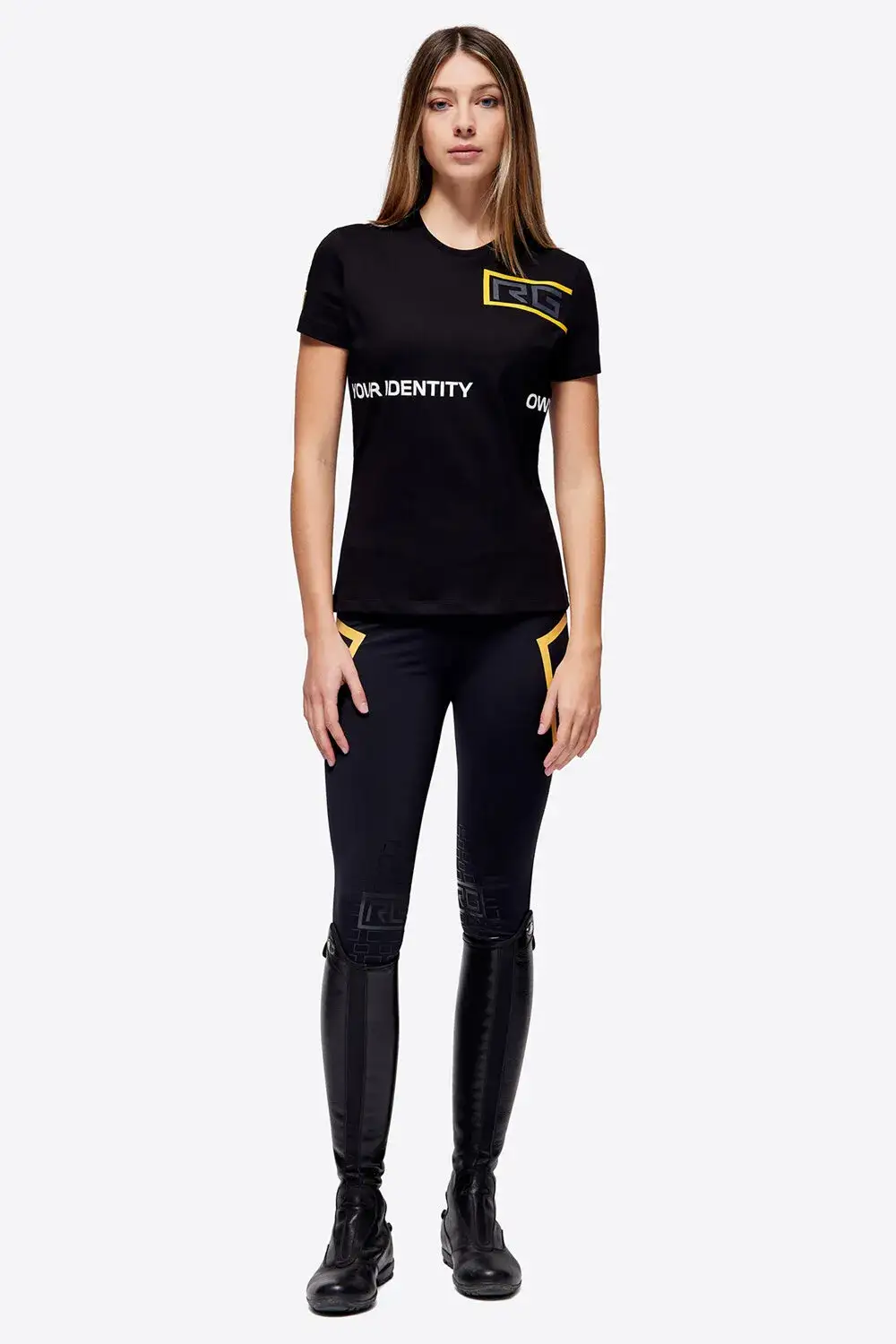 Rider's Gene RG OYI Cotton T-Shirt BLACK-1
