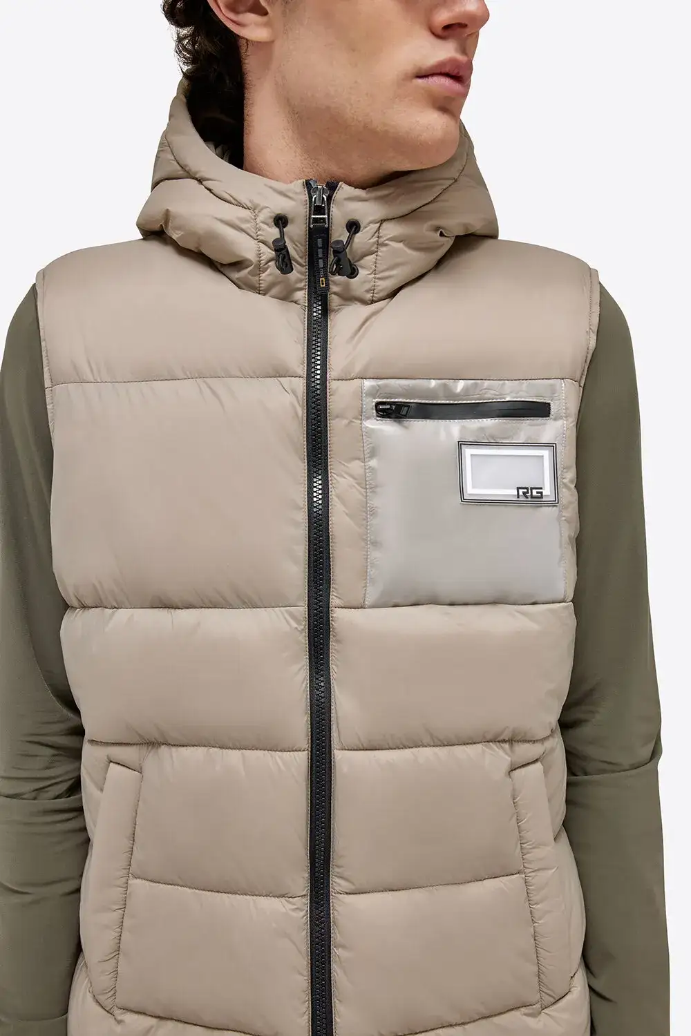 Rider's Gene Lightweight Padded Jersey and Nylon Quilted RG Vest 1005 HAZELNUT-2