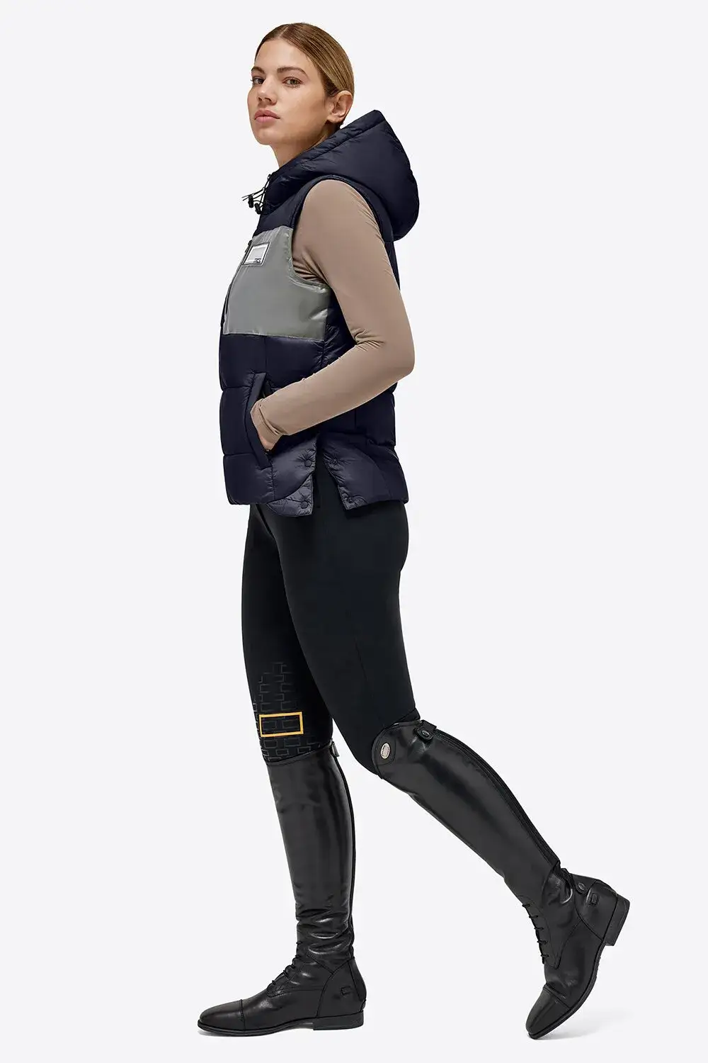 Rider's Gene Lightweight Padded Nylon Quilted RG Vest NAVY-2
