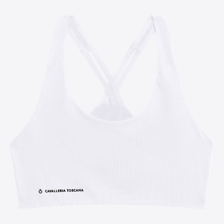 Cavalleria Toscana Reggiseno Sportivo da Donna Cavalleria Toscana WHITE-1