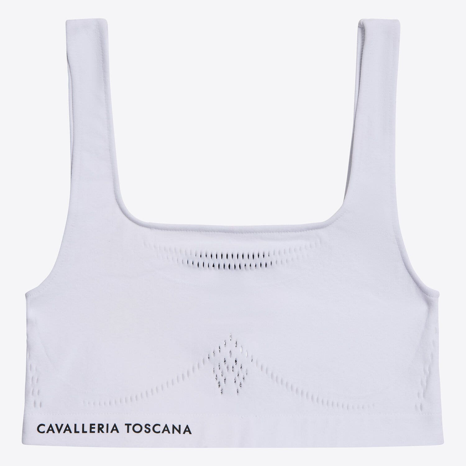 Cavalleria Toscana Cavalleria Toscana Women's Technical Knit Sports Bra WHITE-1