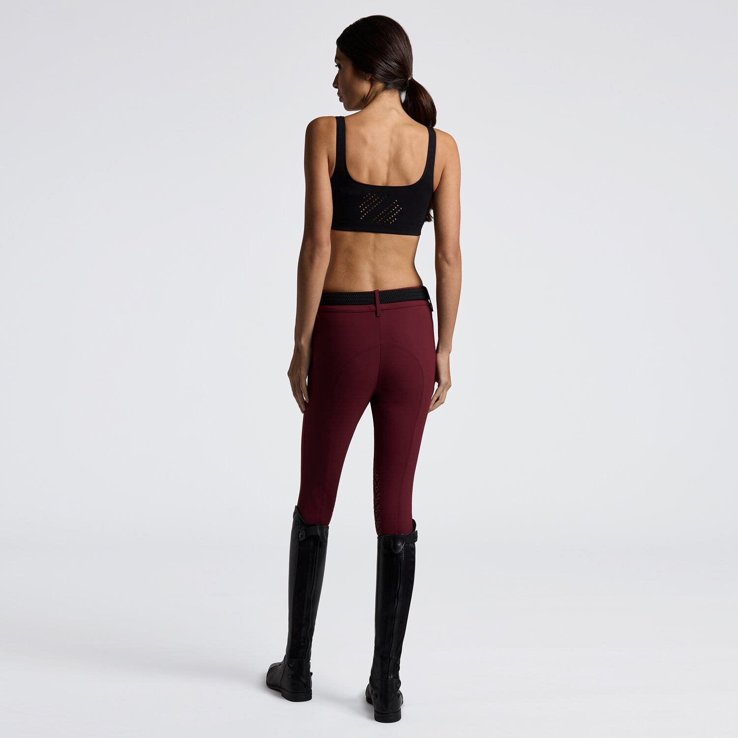 Cavalleria Toscana Cavalleria Toscana Women's Technical Knit Sports Bra BLACK-2