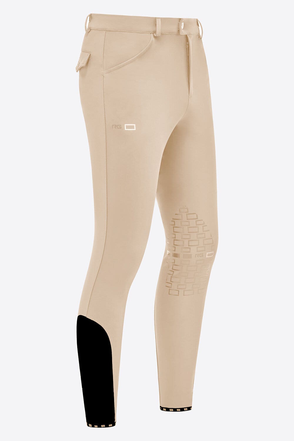 Rider's Gene RG Knee Grip Men's Riding Breeches BEIGE-1