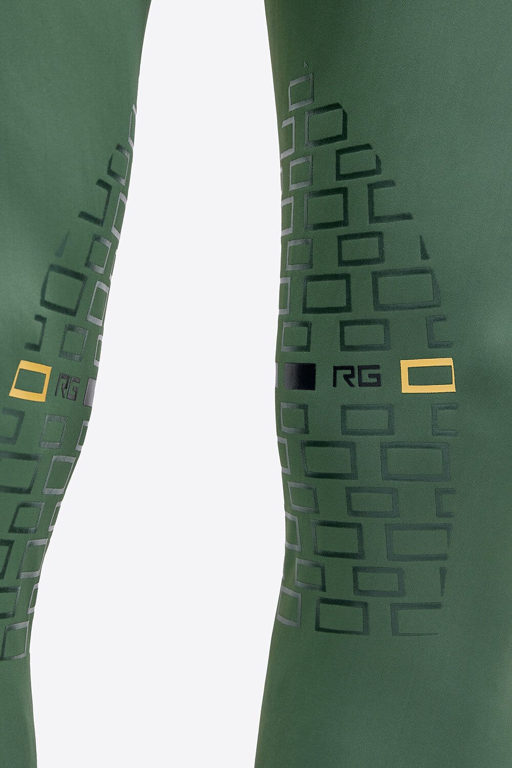 Pantaloni equitazione ragazzi CLUB 500 full grip verdi