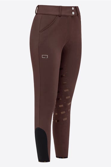 Rider's Gene Pantaloni Rider's Gene da Donna da Dressage Full Grip SHAVED CHOCOLATE-1