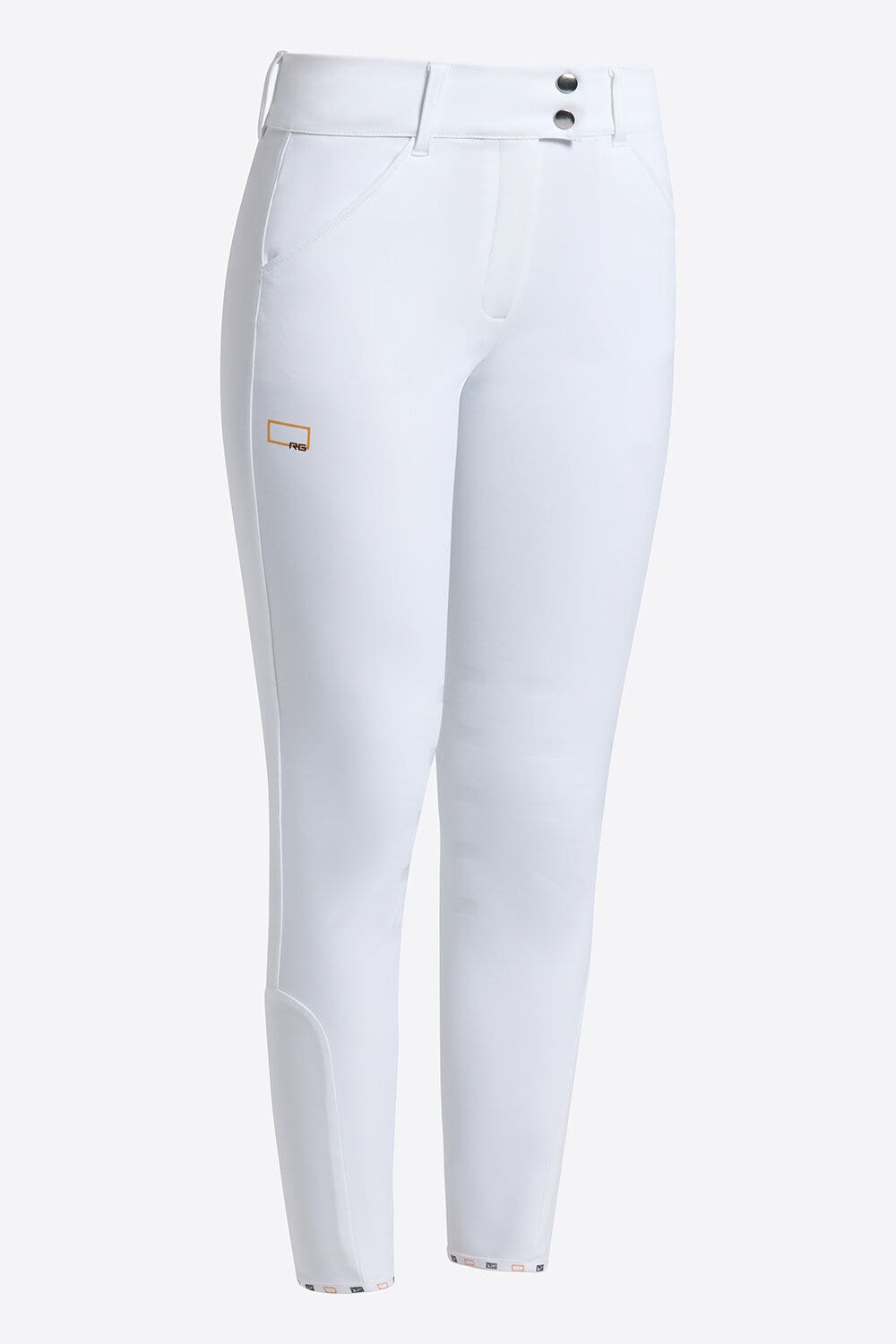 Rider's Gene Rider's Gene women's knee grip jumping breeches WHITE/YELLOW-1