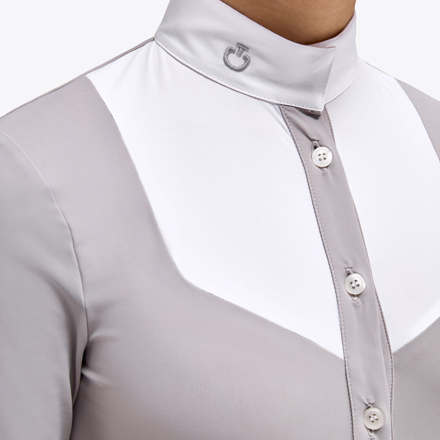 Cavalleria Toscana Jersey Competition Shirt LIGHT GREY-4