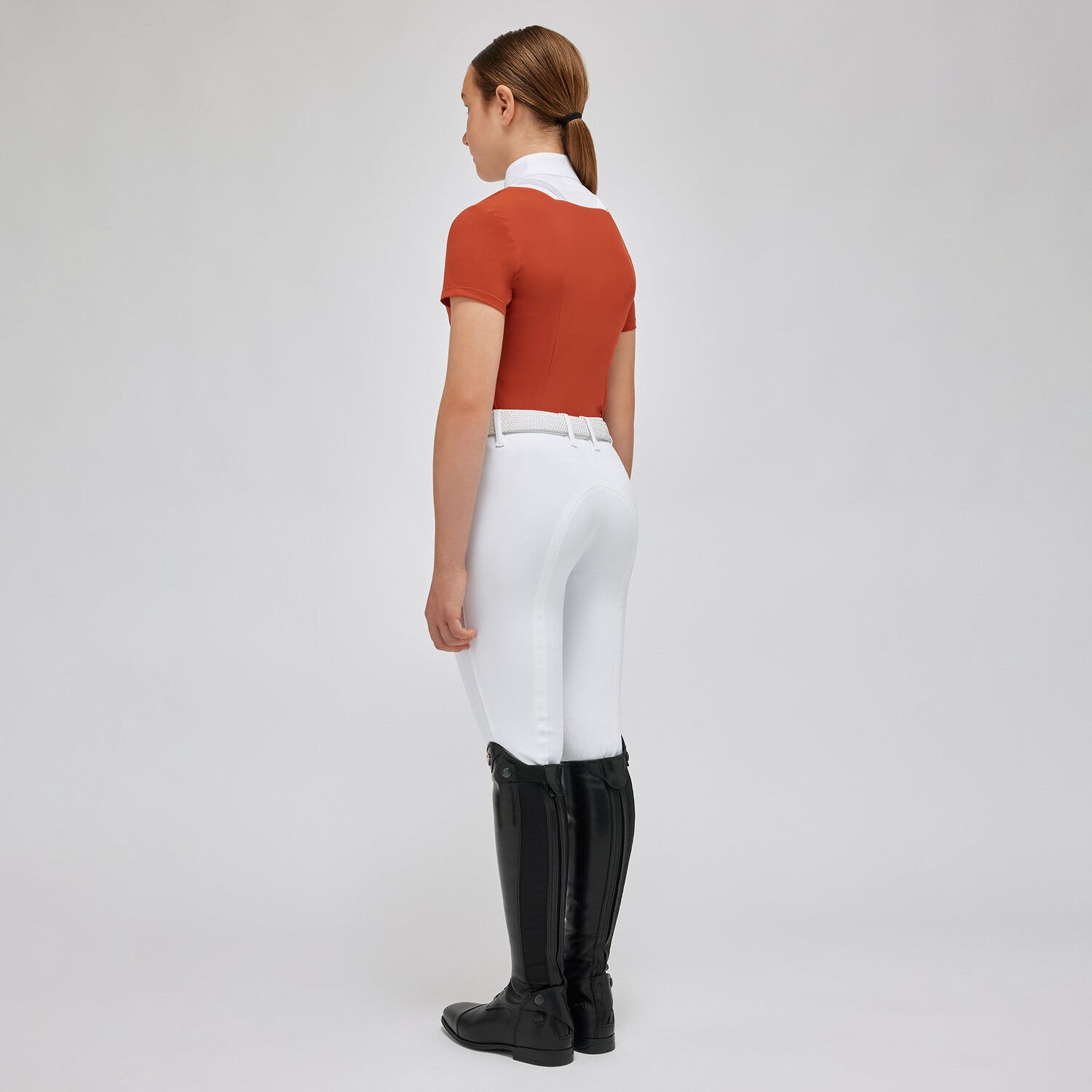 Cavalleria Toscana Cavalleria Toscana Girls' Short-Sleeve Jersey Competition Shirt EARTHENWARE-2