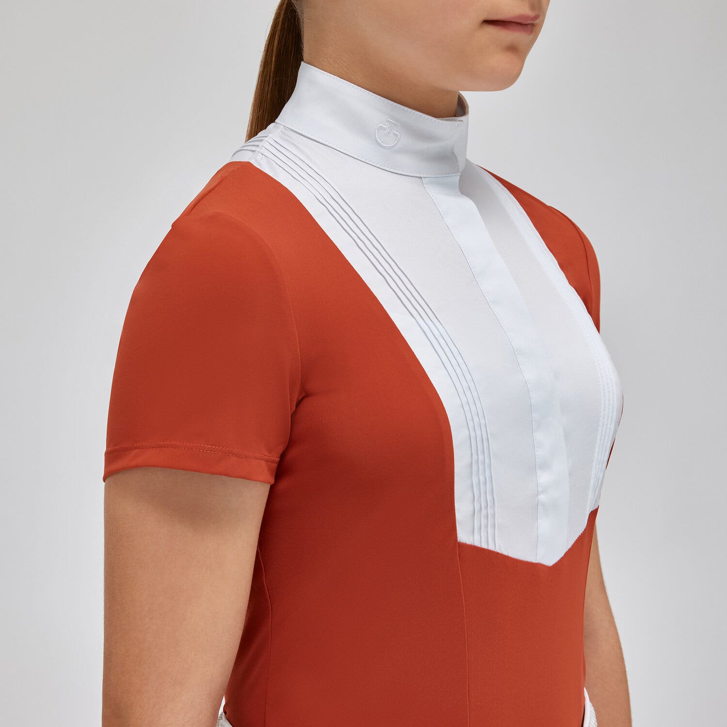 Cavalleria Toscana Cavalleria Toscana Girls' Short-Sleeve Jersey Competition Shirt EARTHENWARE-3