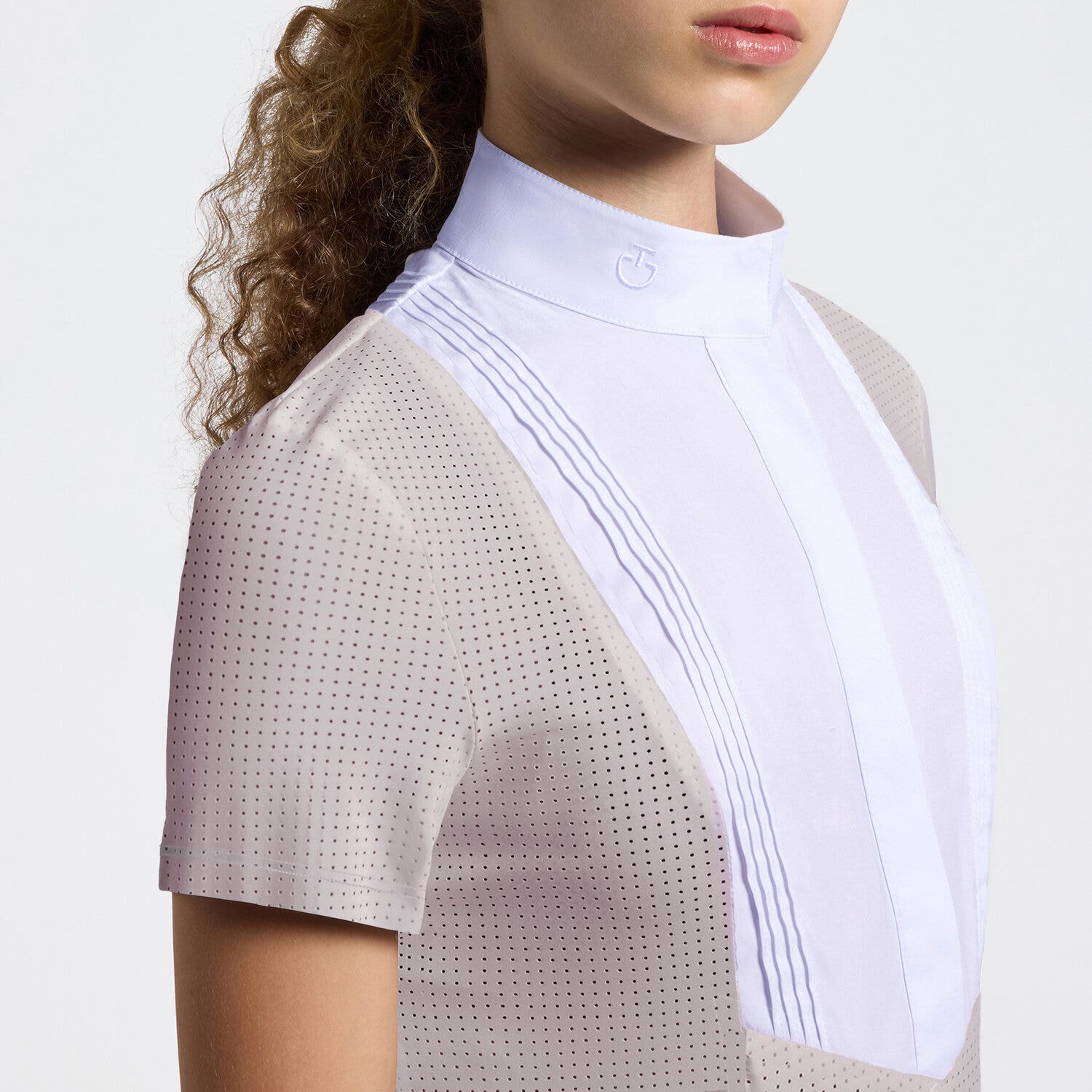 Cavalleria Toscana Cavalleria Toscana Girls' Short-Sleeve Jersey Competition Shirt VIOLET ICE-3