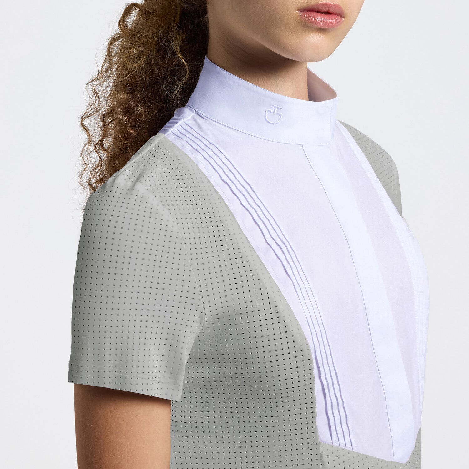 Cavalleria Toscana Cavalleria Toscana Girls' Short-Sleeve Jersey Competition Shirt BELGIAN BLOCK-3