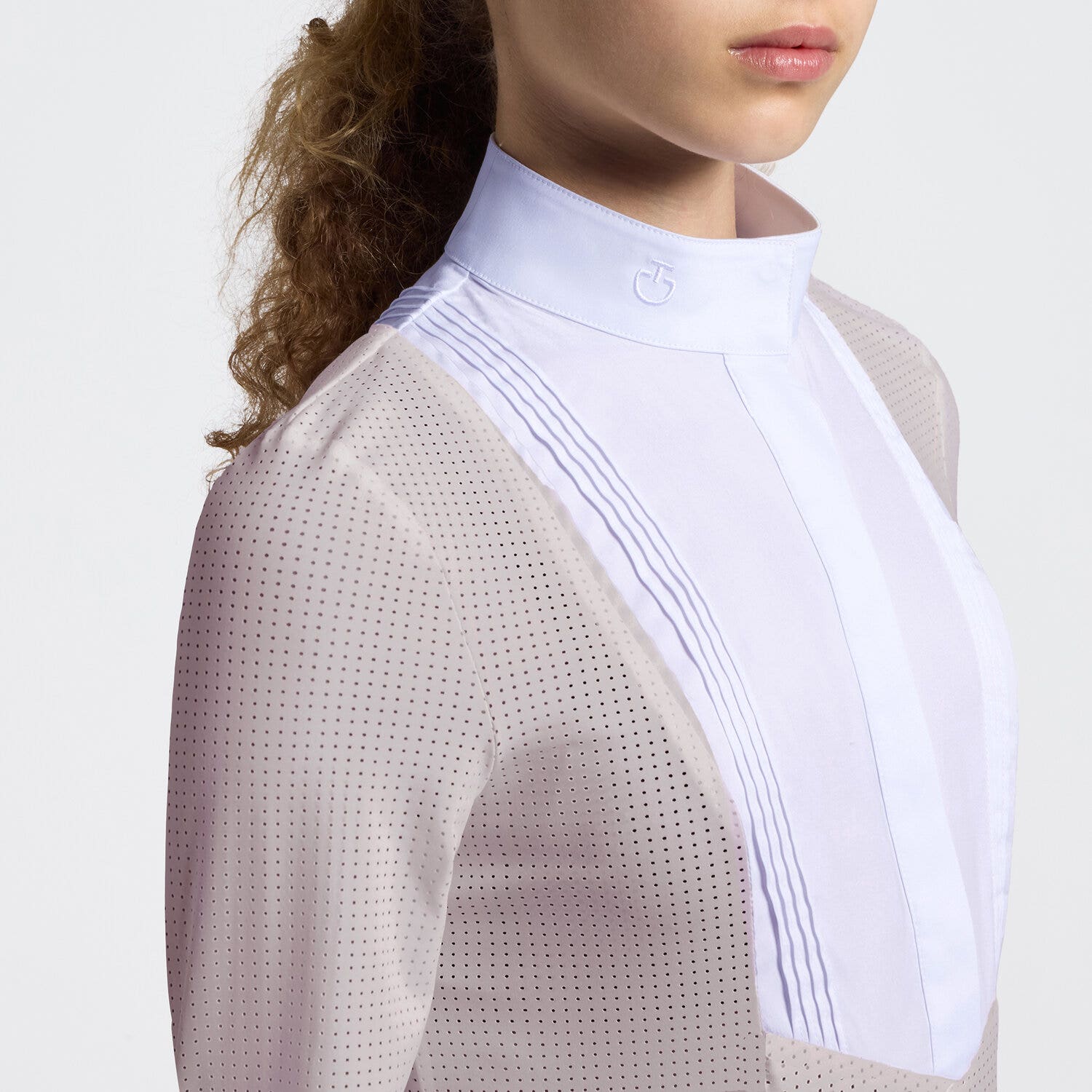 Cavalleria Toscana Cavalleria Toscana Girls' Long-Sleeve Jersey Competition Shirt VIOLET ICE-3