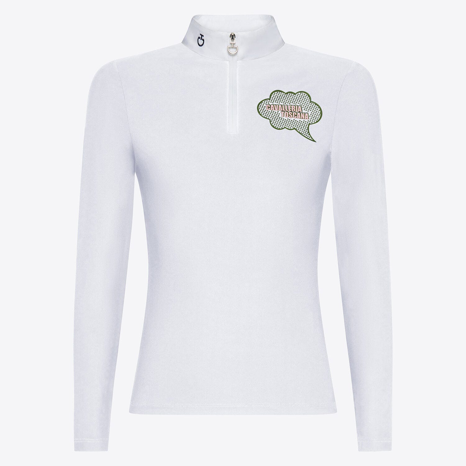 Cavalleria Toscana Girl's Competition Shirt in Technical Jersey with Zip