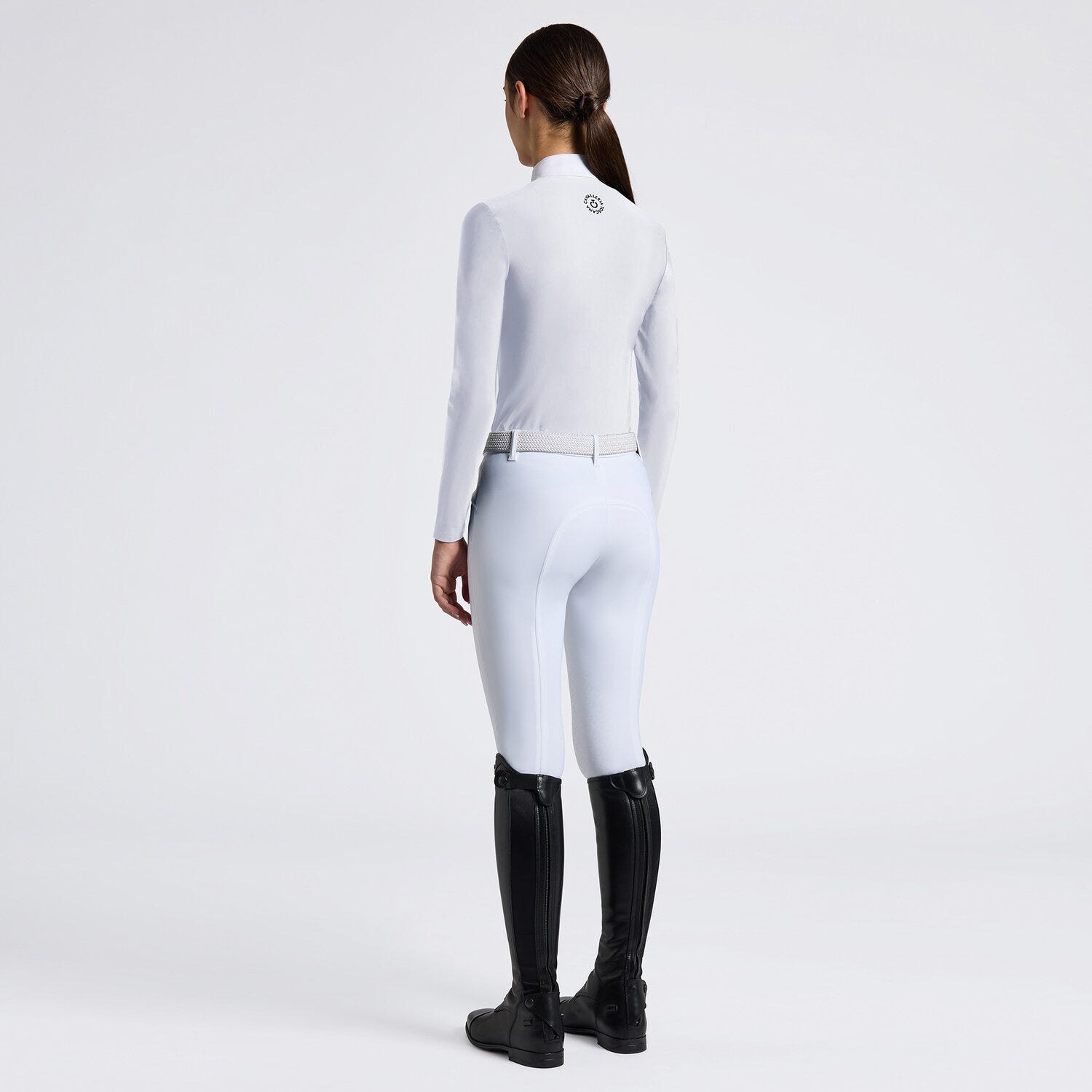 Cavalleria Toscana Girls' Long-Sleeve Zip Competition Shirt