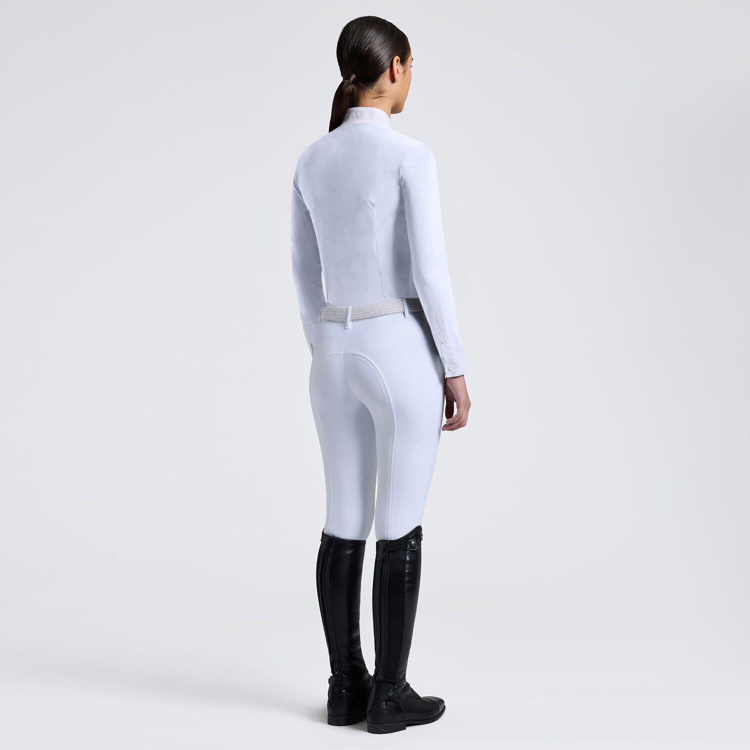 Cavalleria Toscana Girls' Cavalleria Toscana Jersey Competition Shirt with Printed Logo WHITE-3