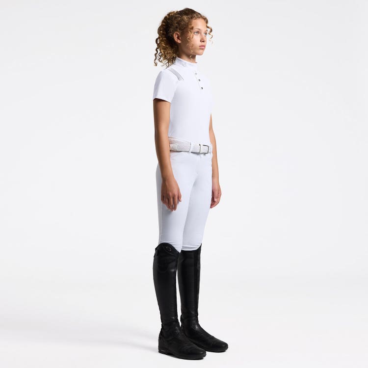 Girl's Short Sleeve Riding Shirt in Jersey | Cavalleria Toscana