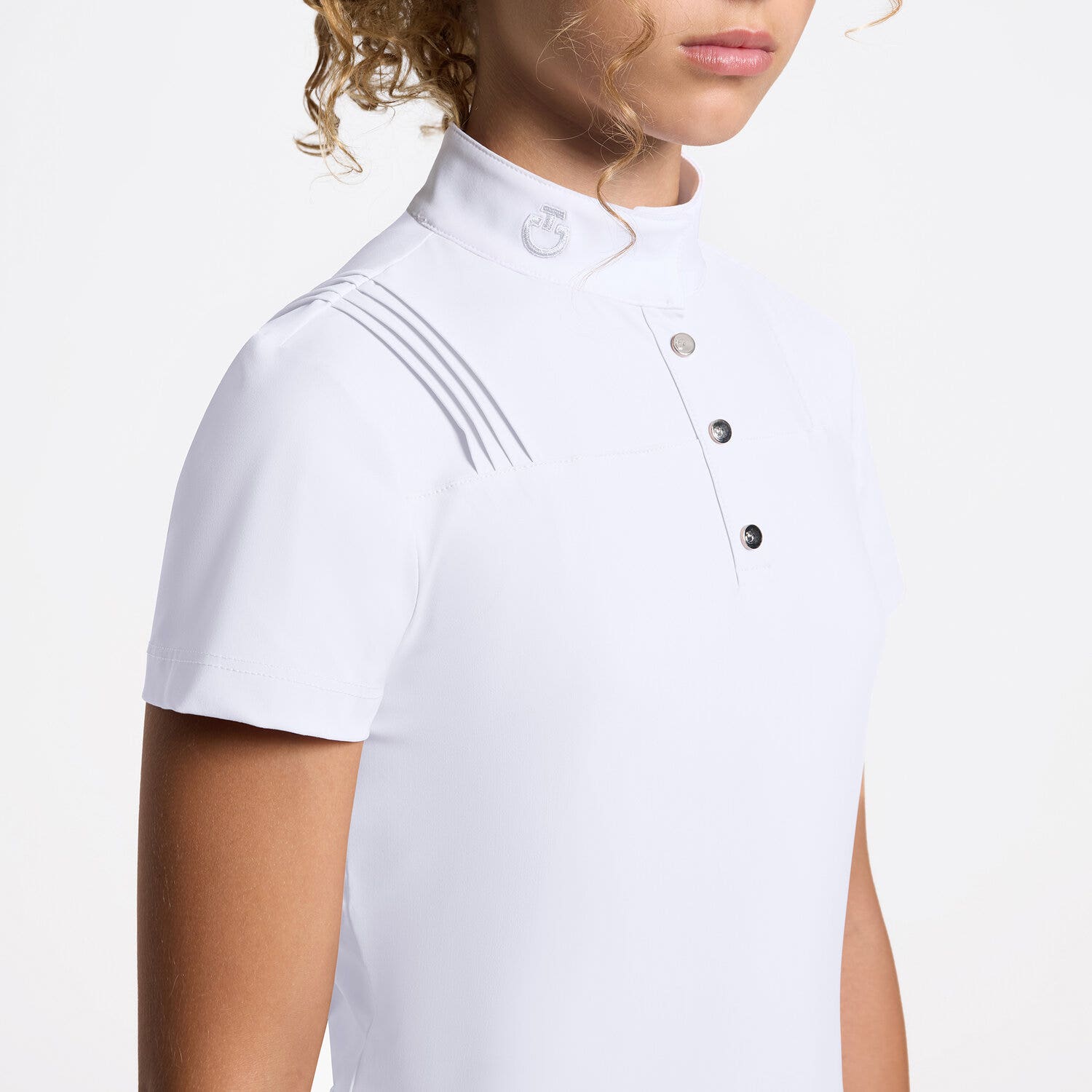Girl's Short Sleeve Riding Shirt in Jersey | Cavalleria Toscana