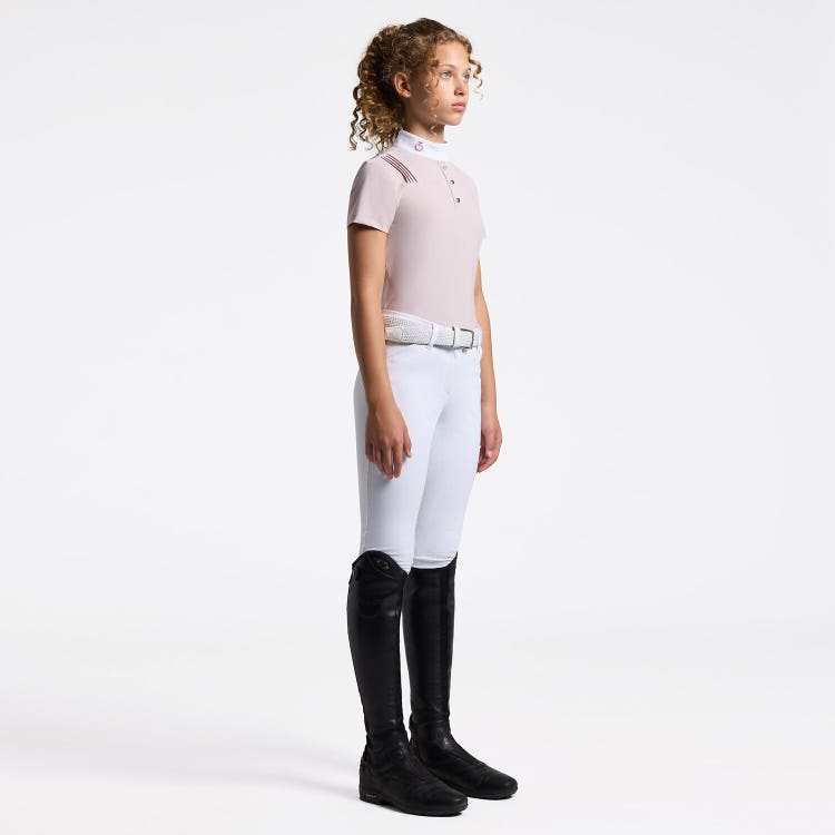 Girl's Short Sleeve Riding Shirt in Jersey | Cavalleria Toscana