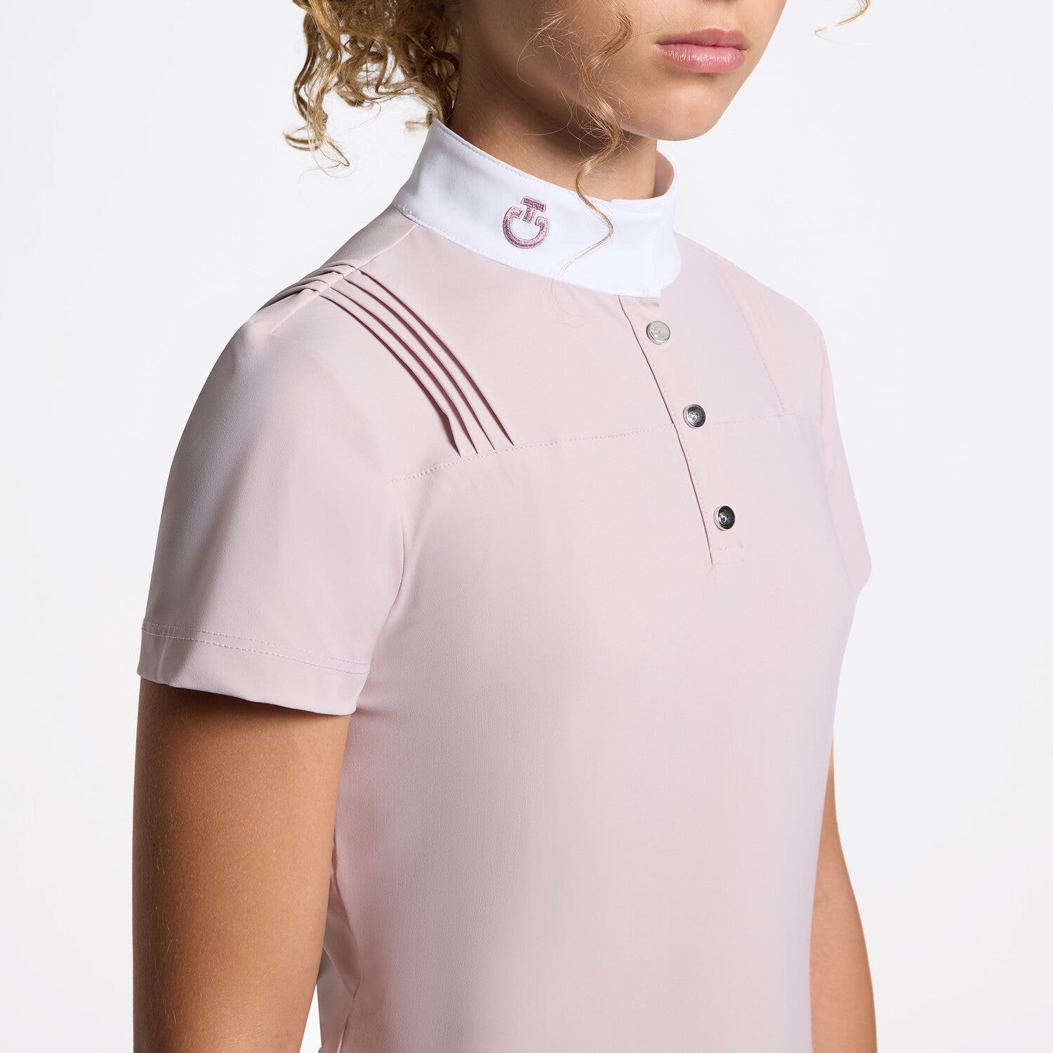 Girl's Short Sleeve Riding Shirt in Jersey | Cavalleria Toscana