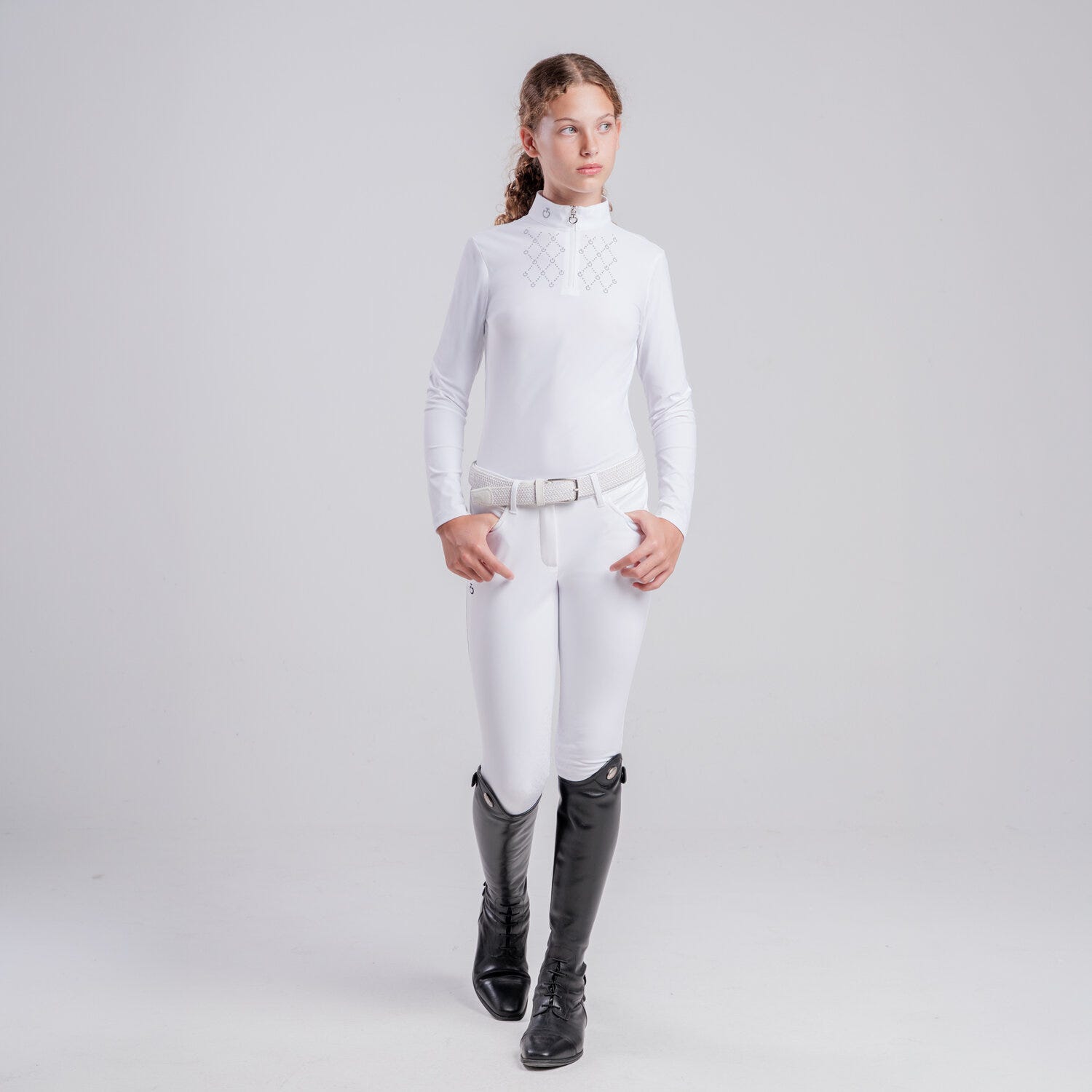 Girls’ technical fabric polo