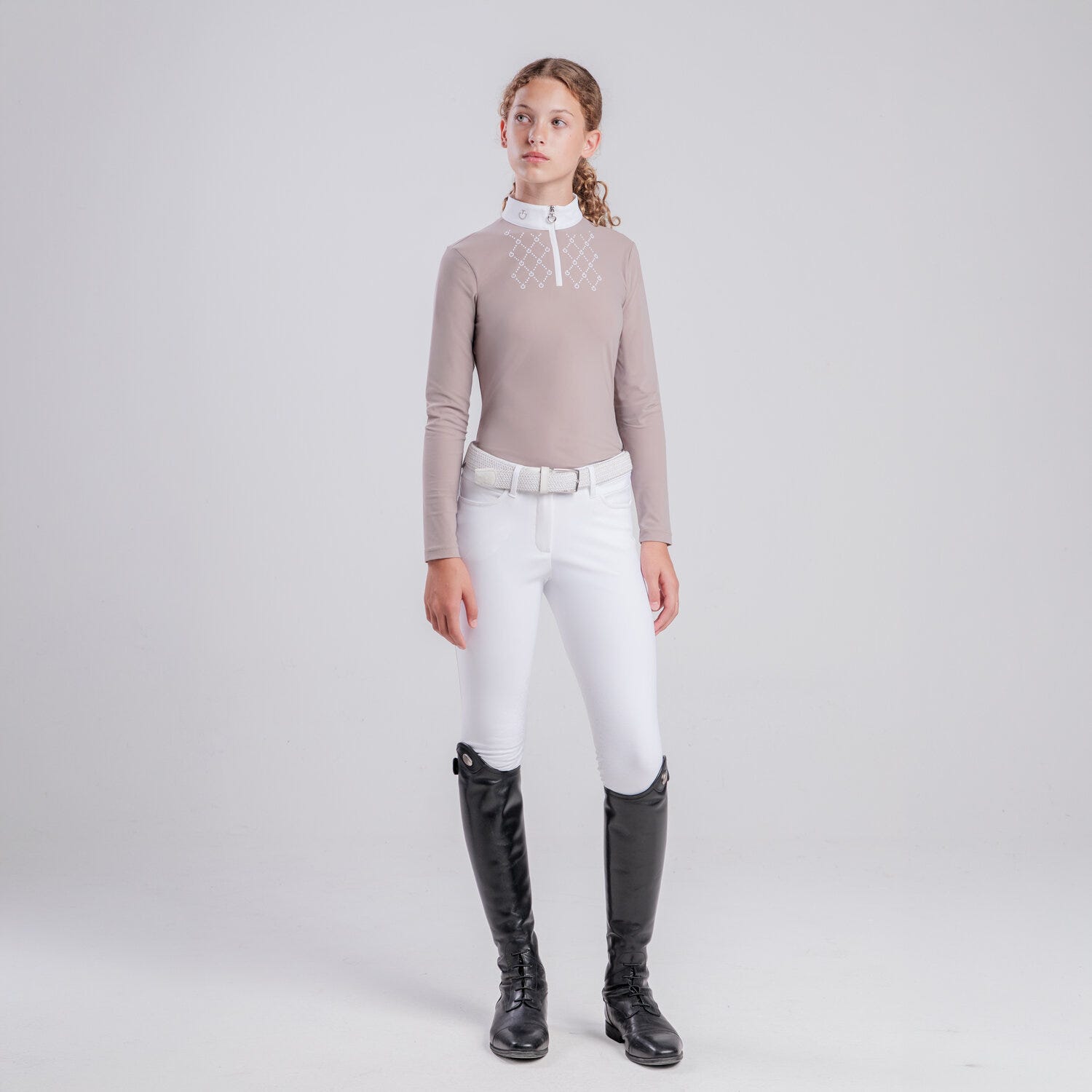 Girls’ technical fabric polo