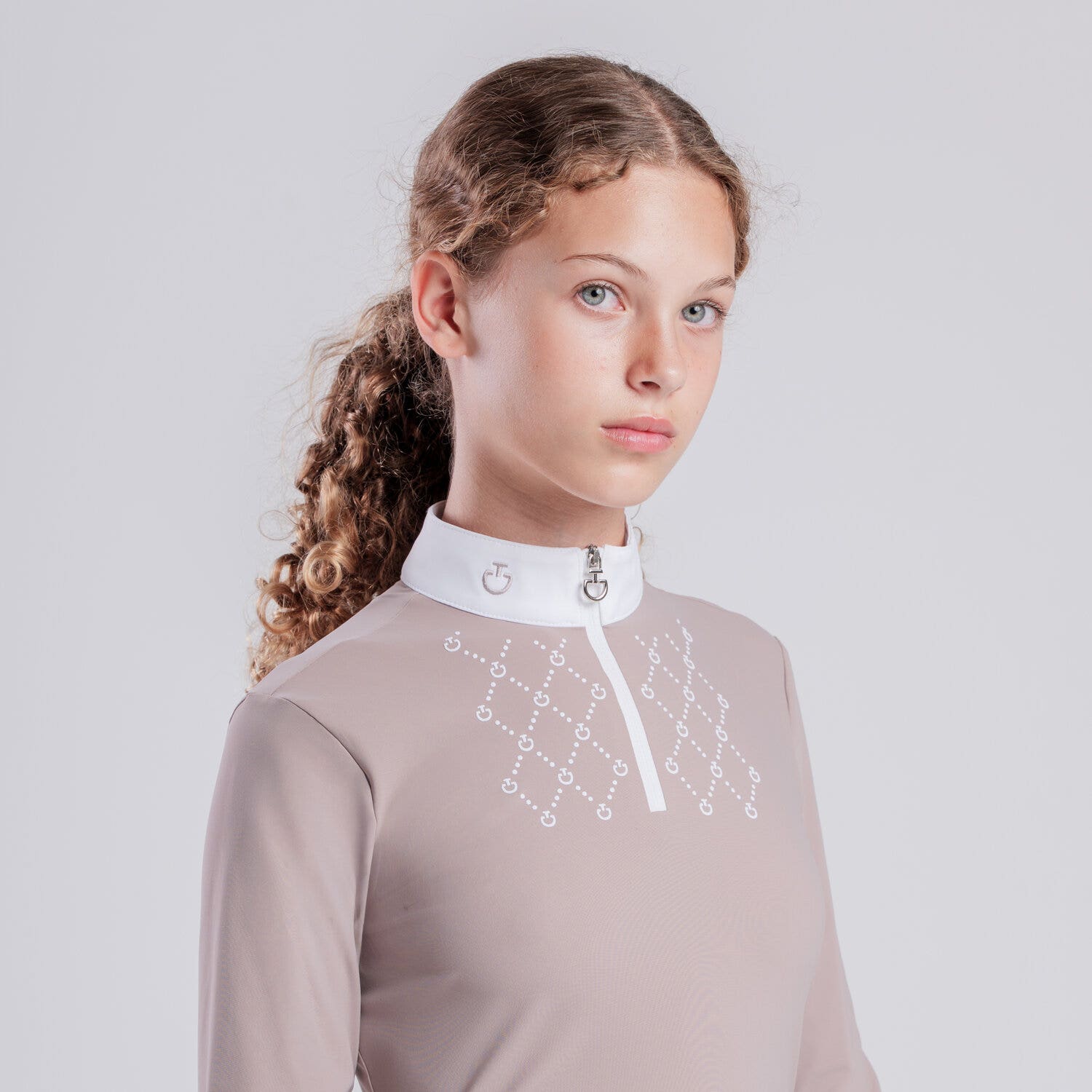 Cavalleria Toscana Girls’ technical fabric polo CIPRIA-2