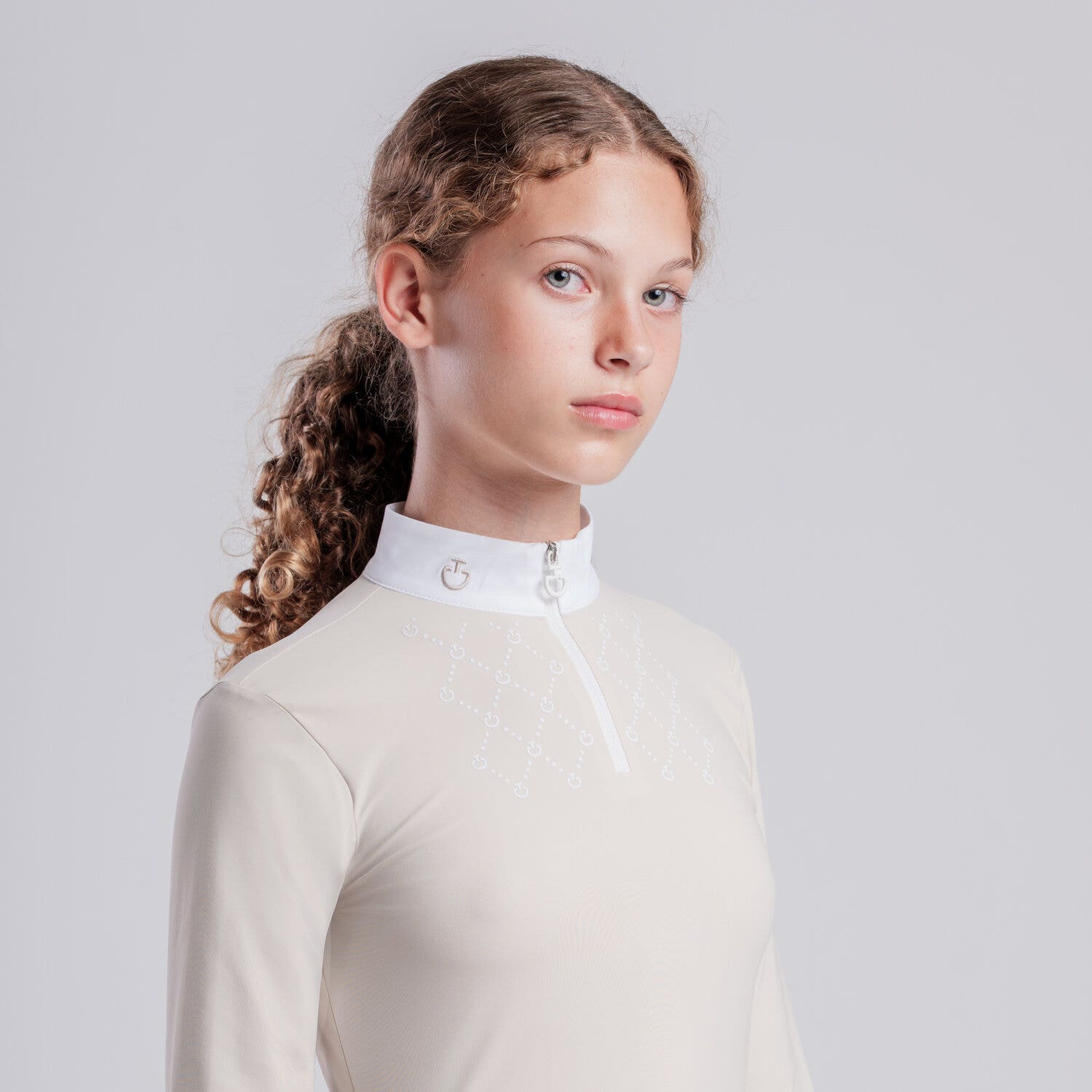 Cavalleria Toscana Girls’ technical fabric polo RAINY DAY-2
