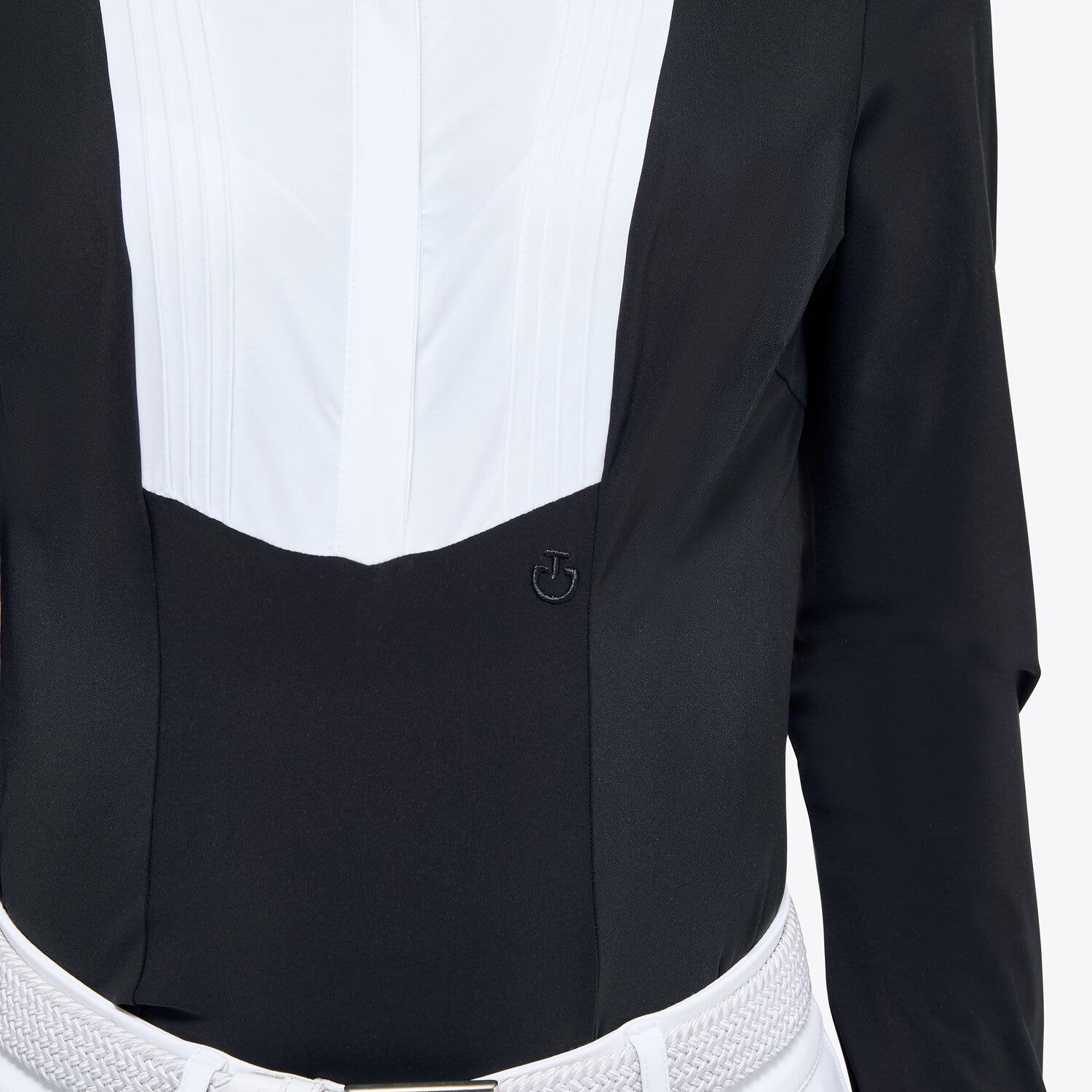 Cavalleria Toscana Women's long-sleeved Hunter shirt BLACK-4