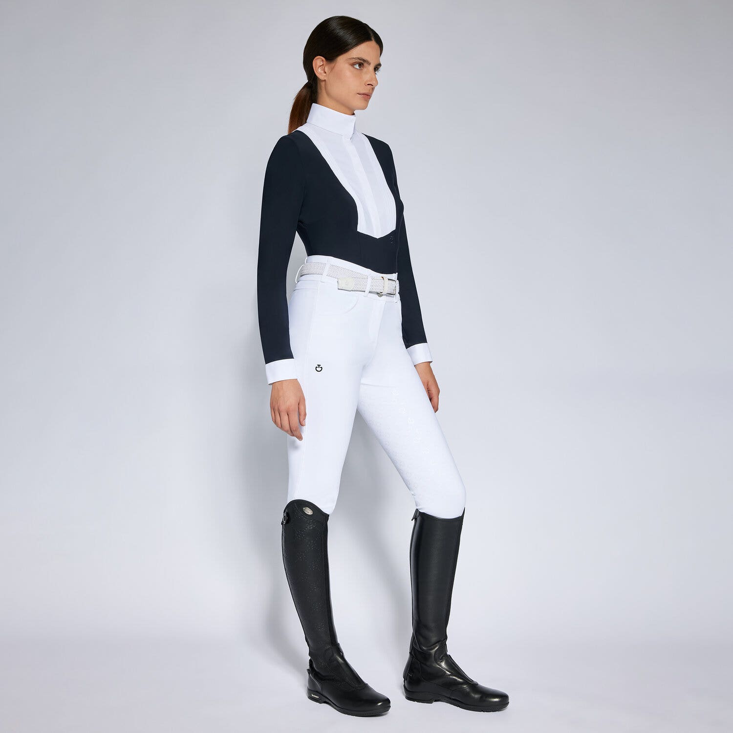 Cavalleria Toscana Women's competition shirt NAVY-1