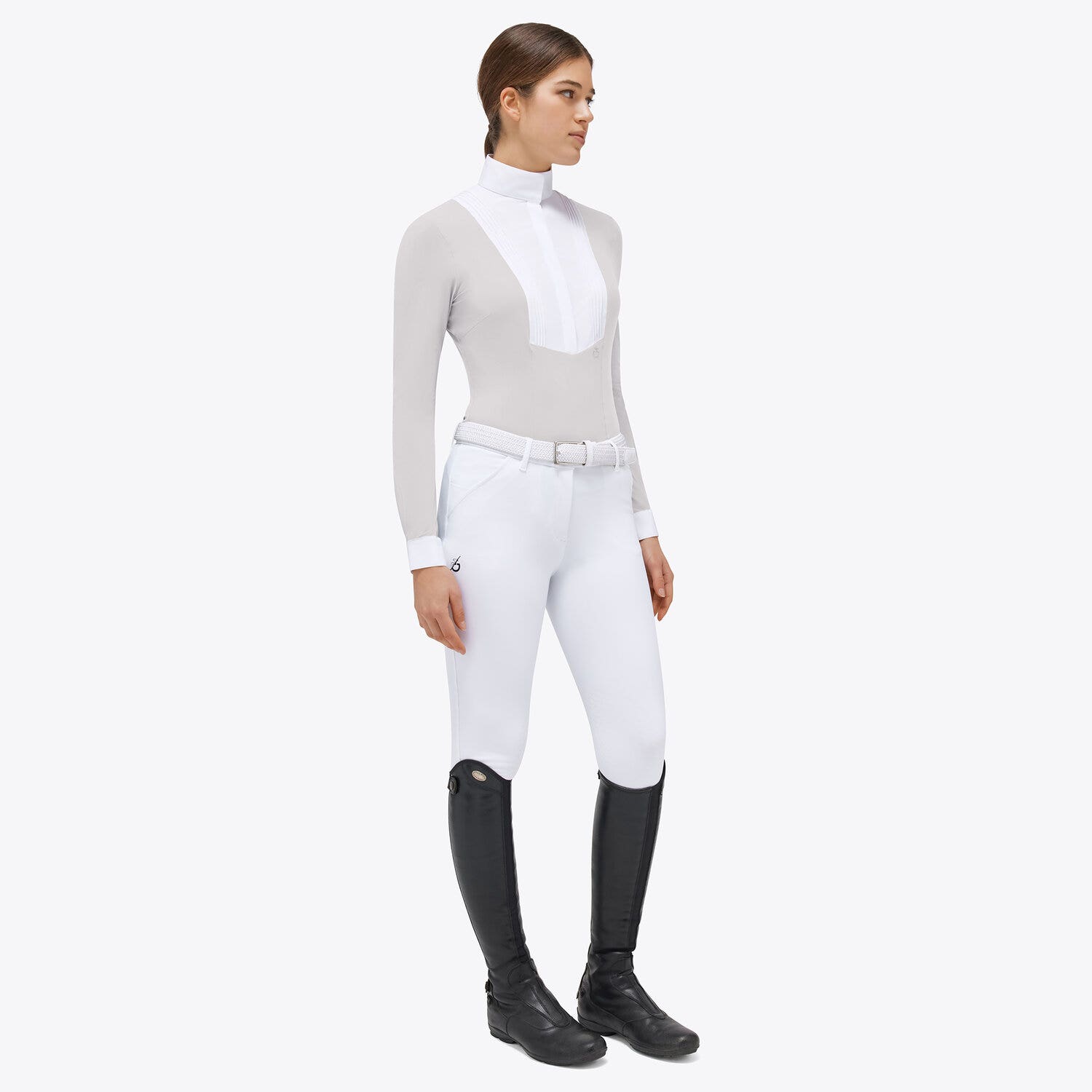 Cavalleria Toscana Women's competition shirt LIGHT GREY-1