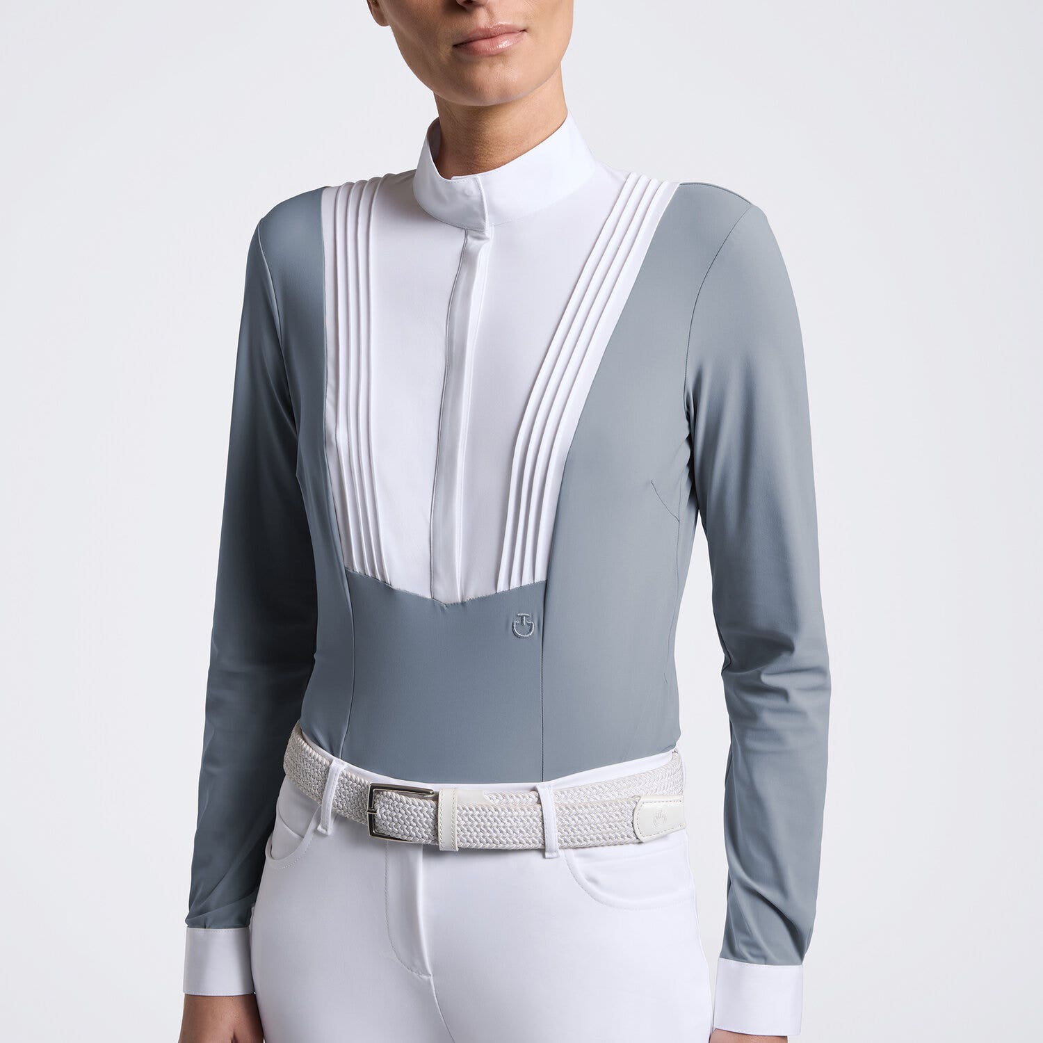 Cavalleria Toscana Women’s long-sleeve competition shirt WINDWARD BLUE-3