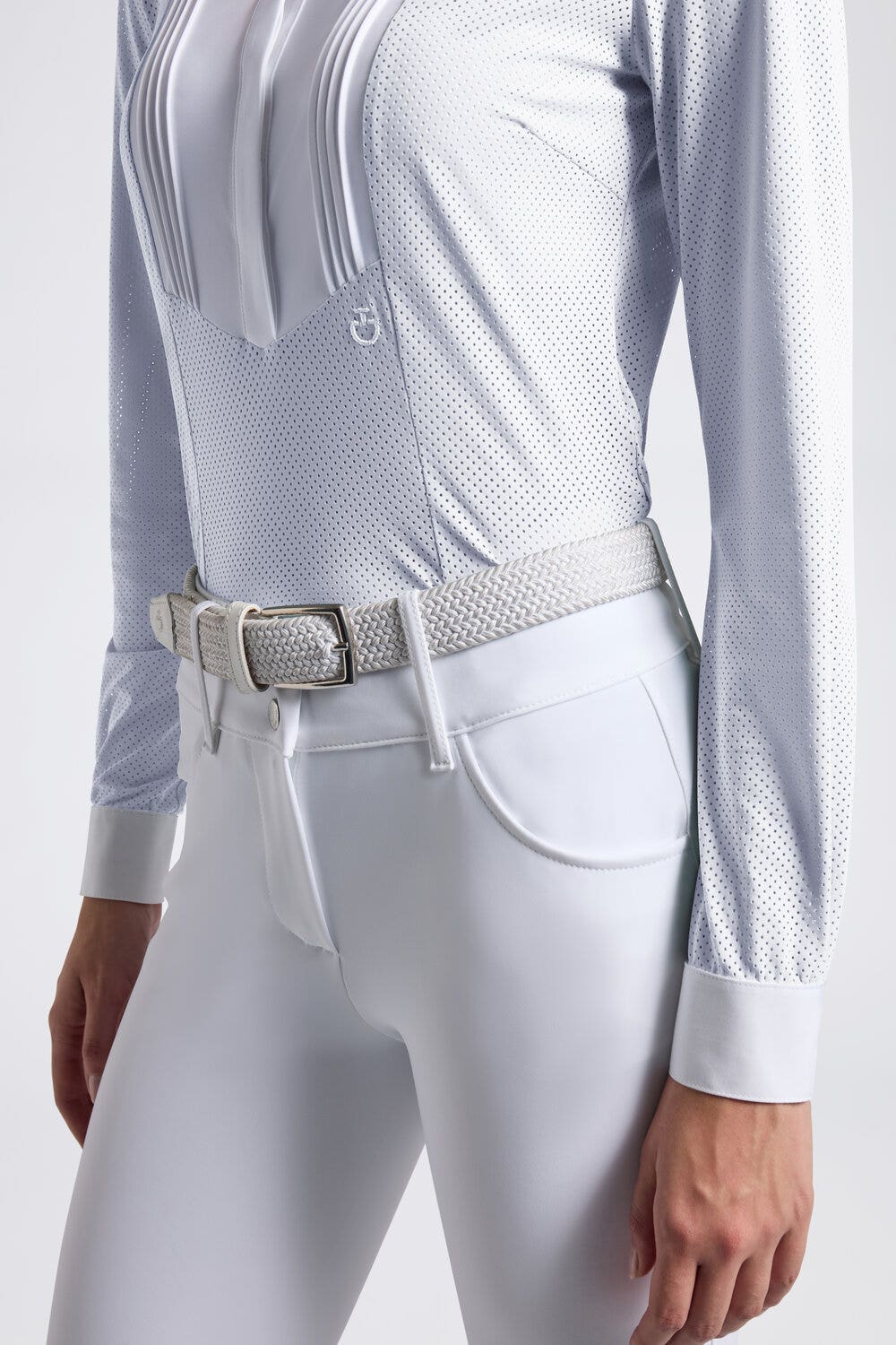 Cavalleria Toscana Women's competition shirt WHITE-3