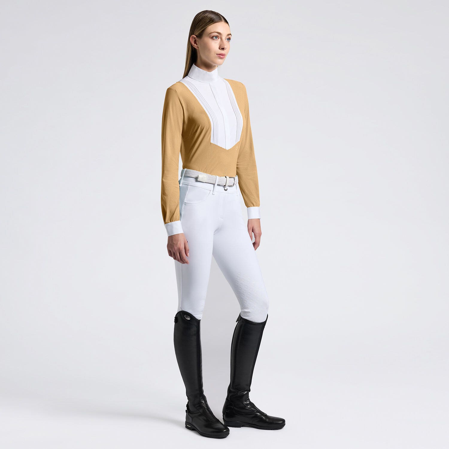 Cavalleria Toscana Women's competition shirt TAN-1