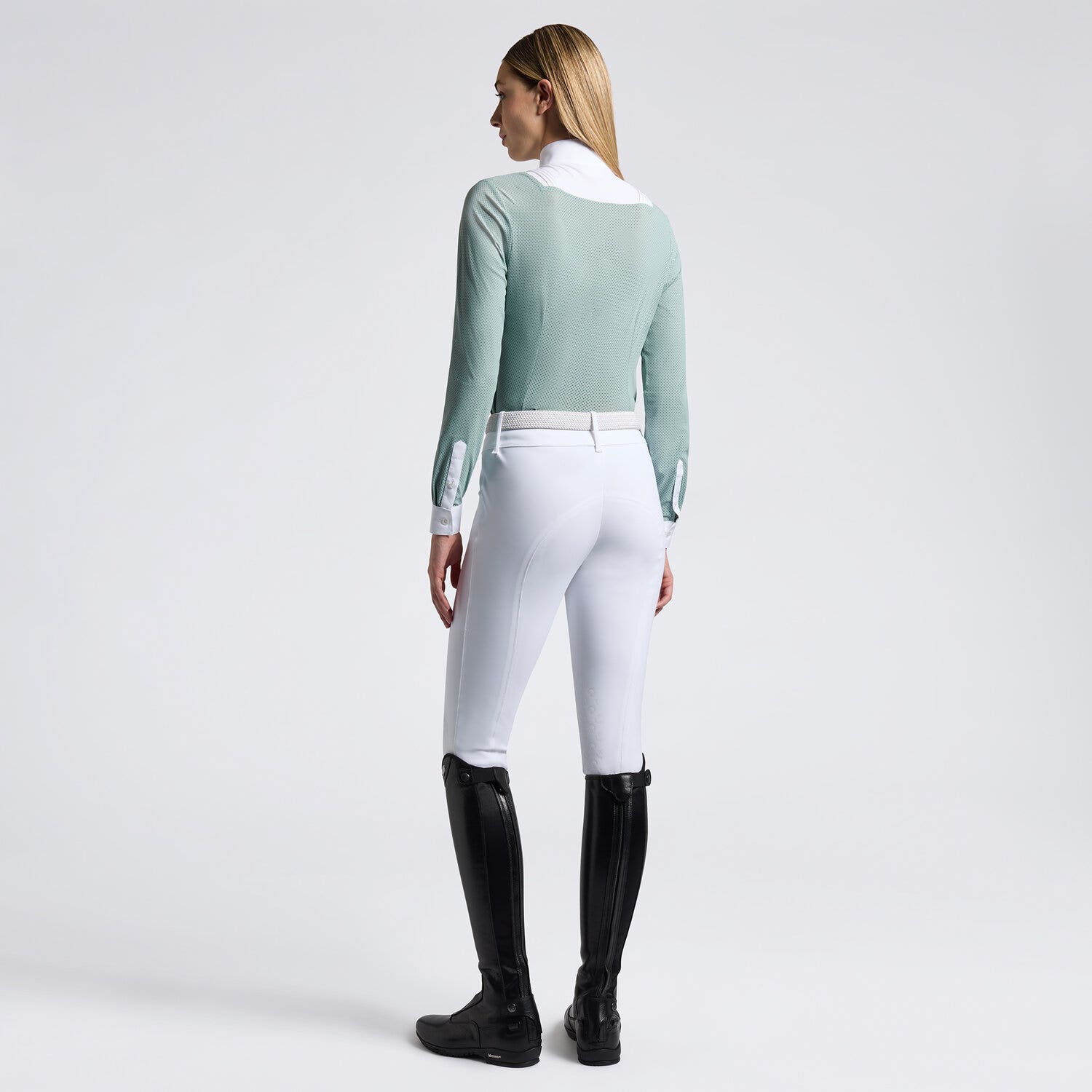 Cavalleria Toscana Women's competition shirt LIGHT TEAL GREEN-2