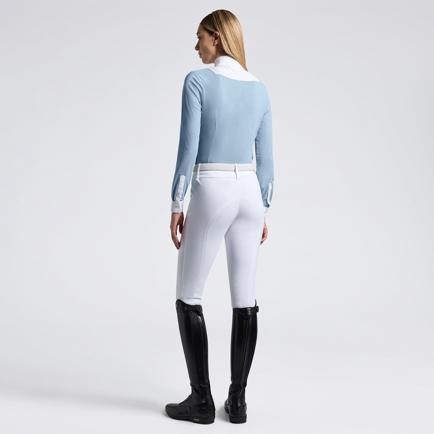 Cavalleria Toscana Women's competition shirt BLUE FOG-2