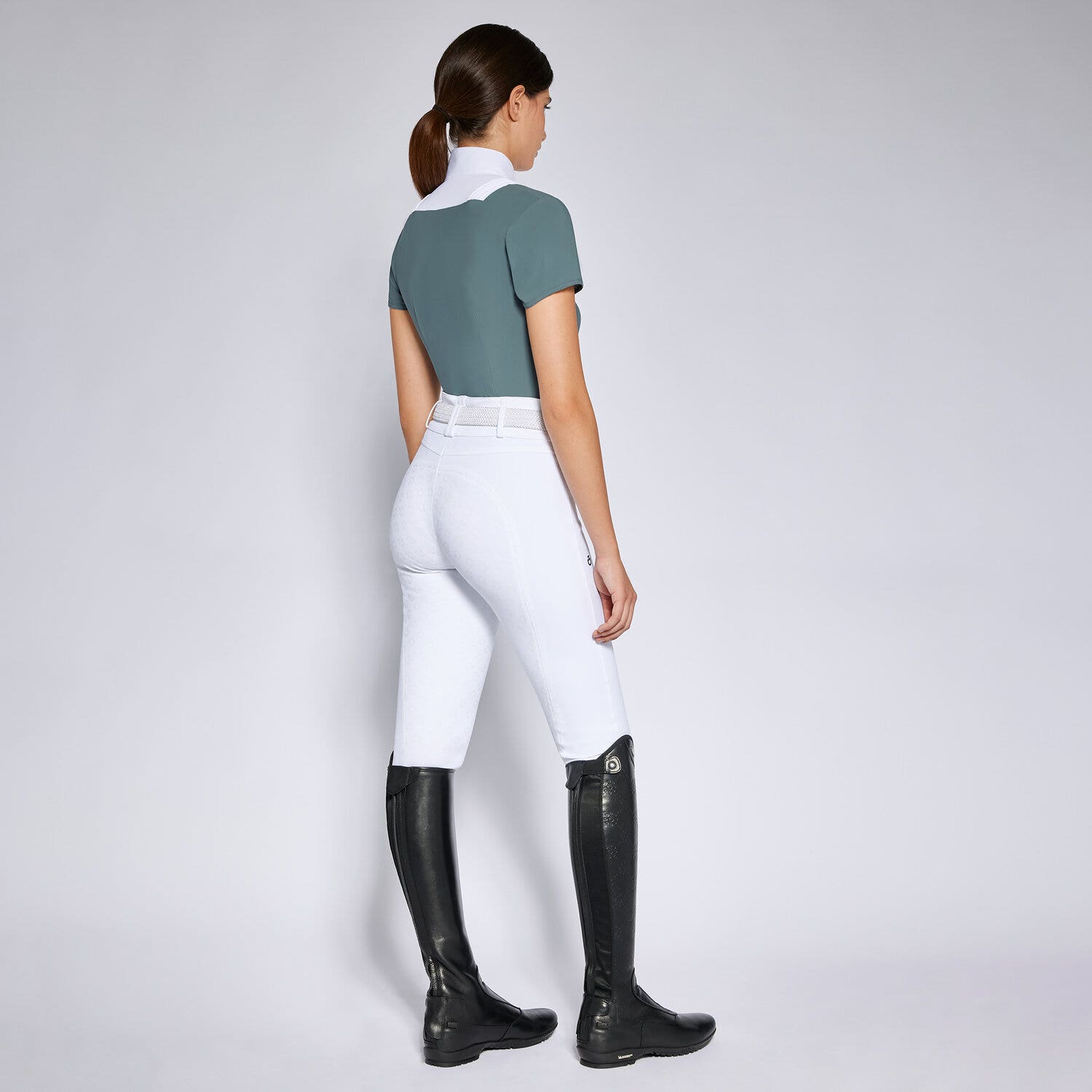 Cavalleria Toscana Women's competition shirt PETROLEUM-2