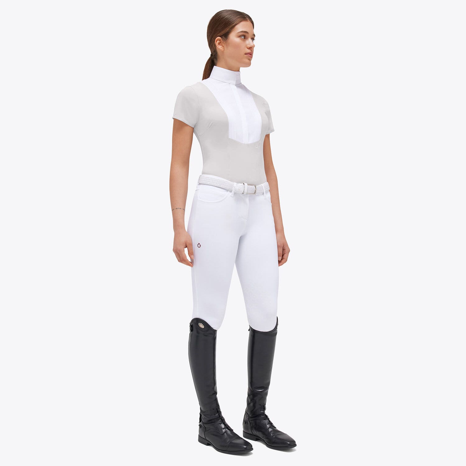 Cavalleria Toscana Women's competition shirt LIGHT GREY-1