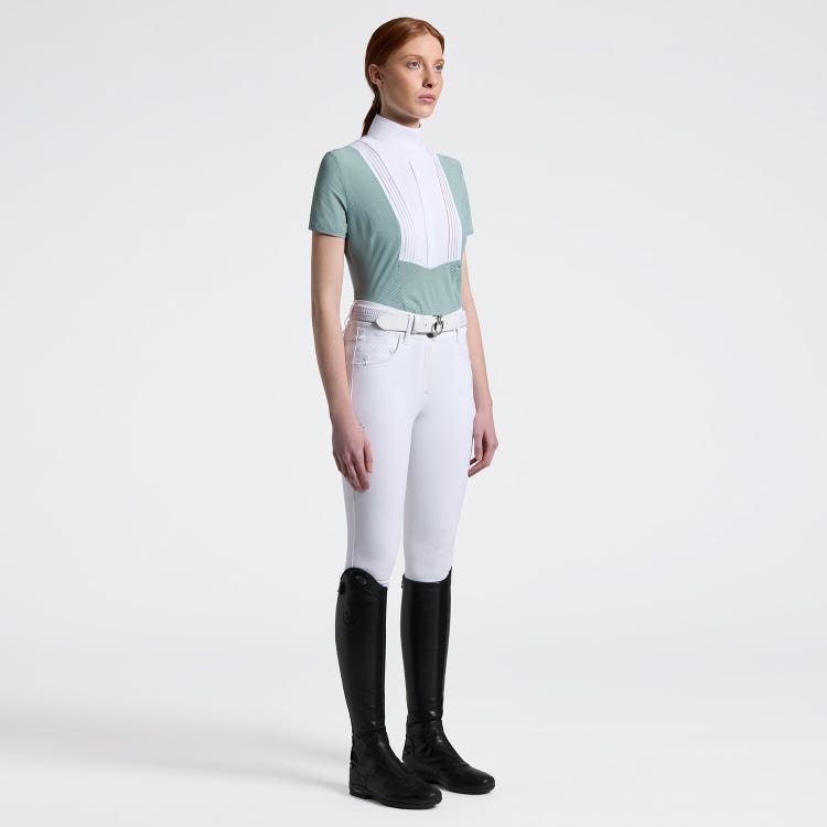 Cavalleria Toscana Women's Competition Shirt in Technical Jersey with buttons