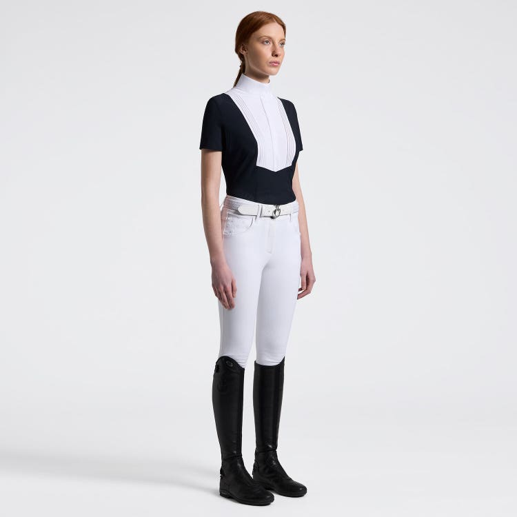 Cavalleria Toscana Women's Competition Shirt in Technical Jersey with buttons